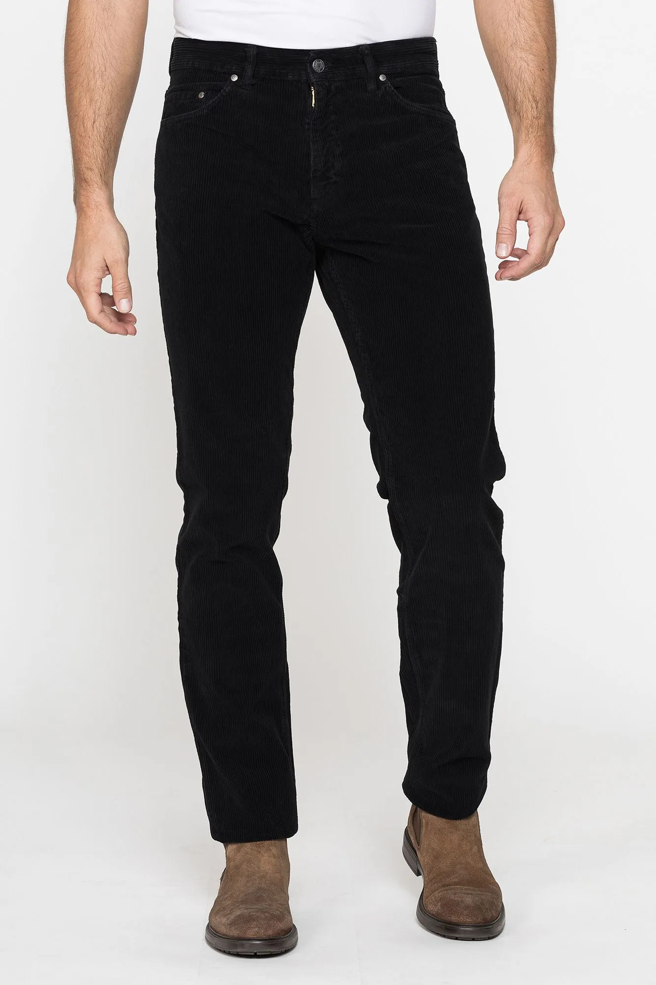 Carrera  ---------    ------------Pantalone in velluto 500 righe mod. 700 regolare - nero