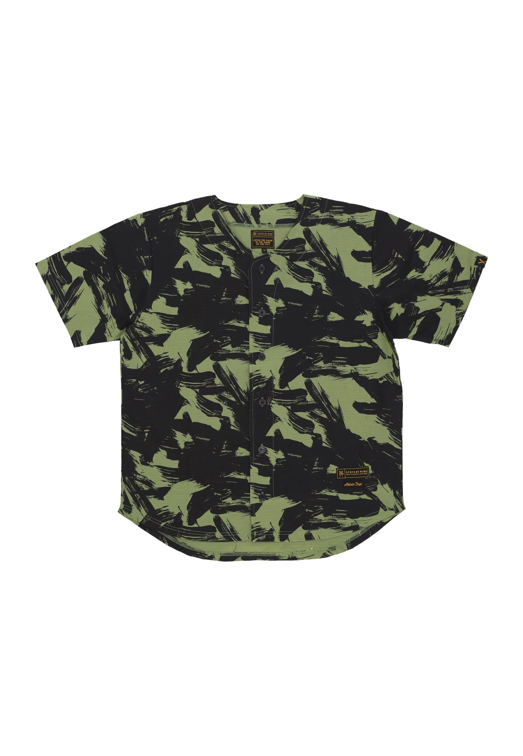 Casacca Bottoni Uomo Baseball Shirt Military/camo