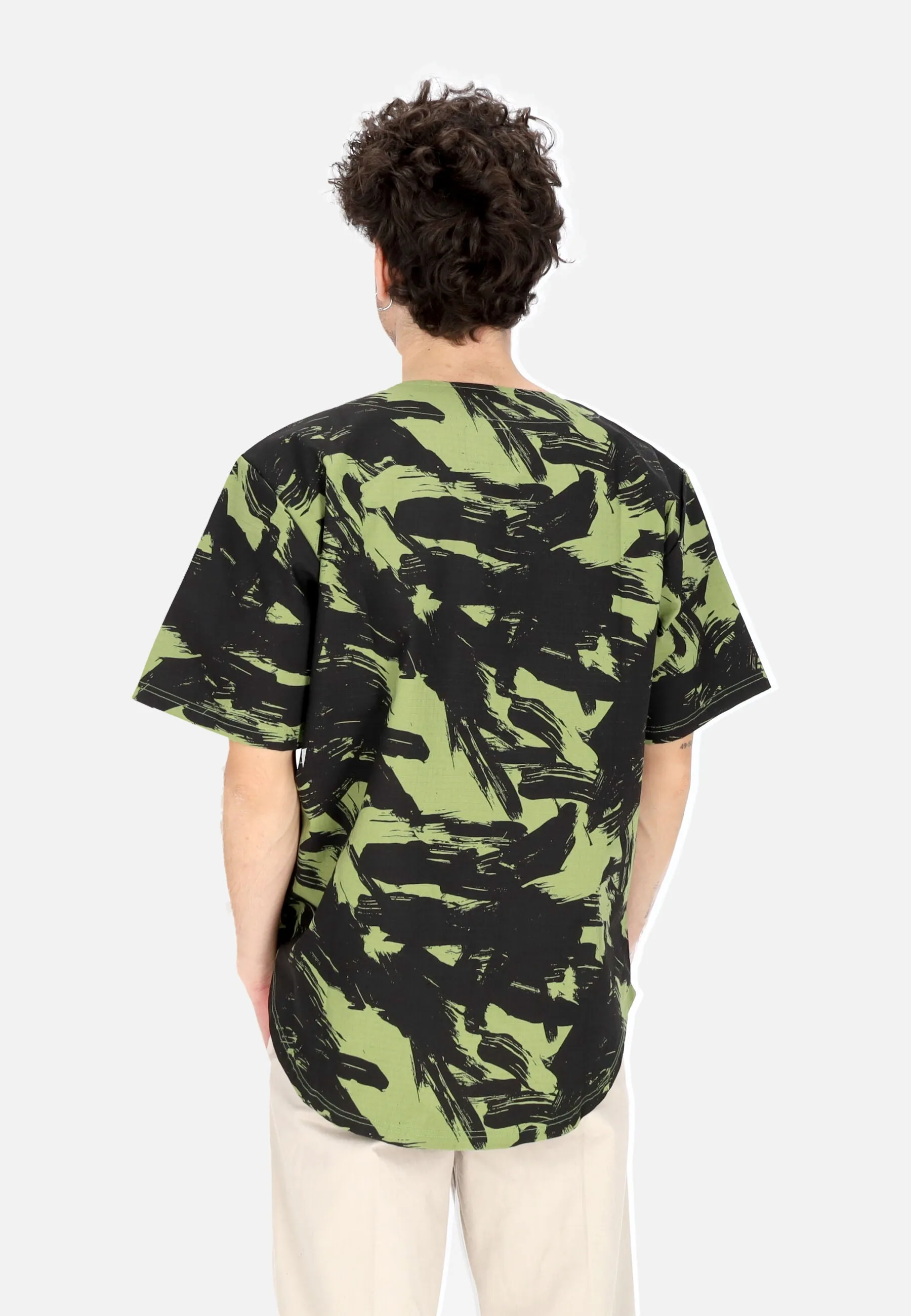 Casacca Bottoni Uomo Baseball Shirt Military/camo