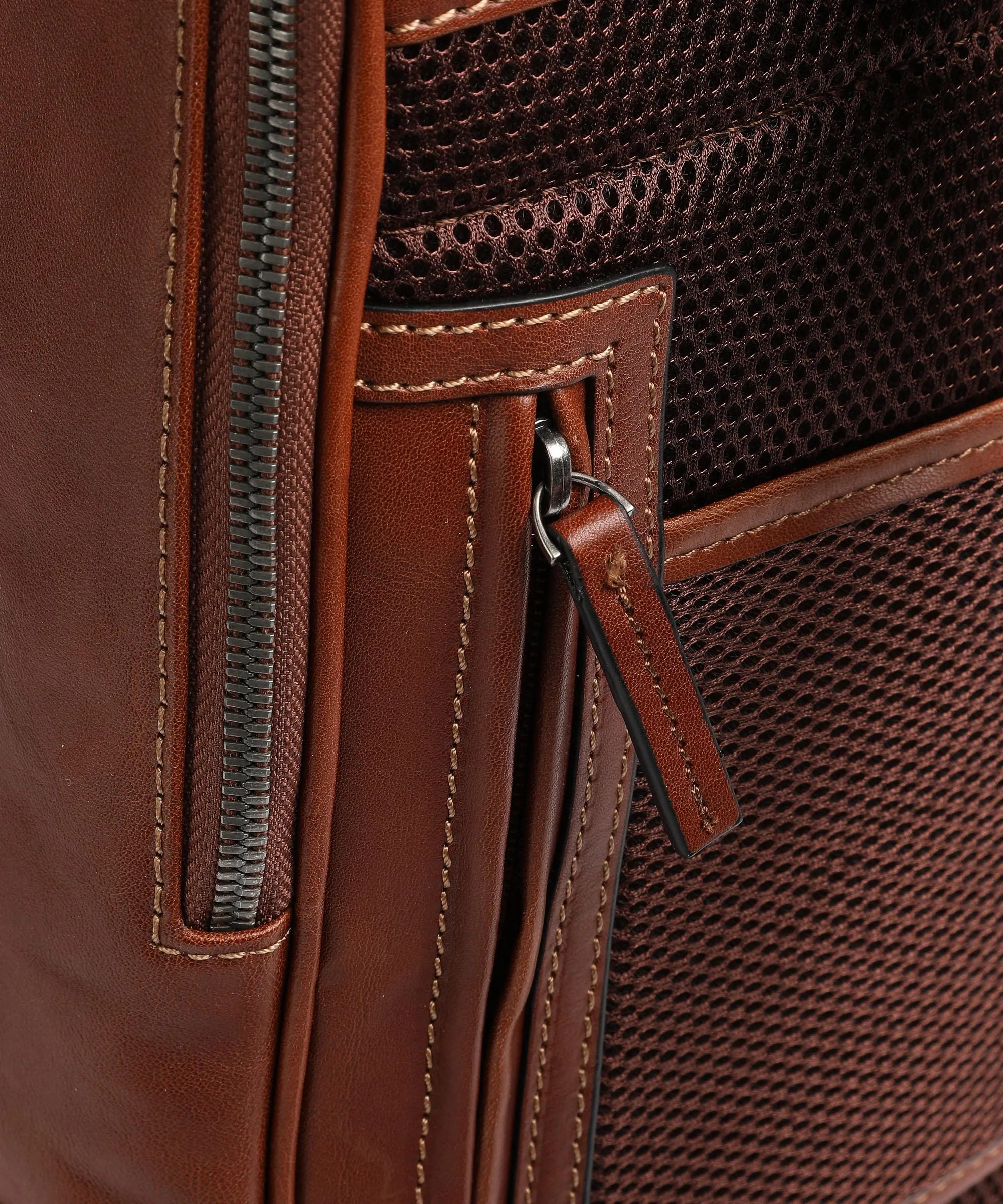  Castelijn & Beerens Verona RFID Zaino 15″ pelle di vacchetta liscia marrone  