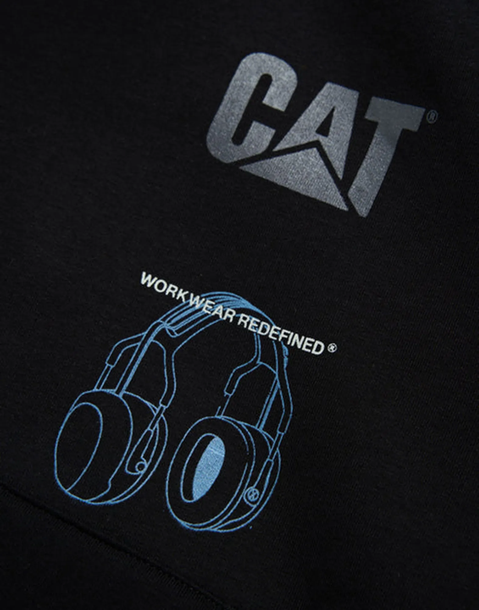 CAT WWR Felpa con Cappuccio Pump Up the Volume Black