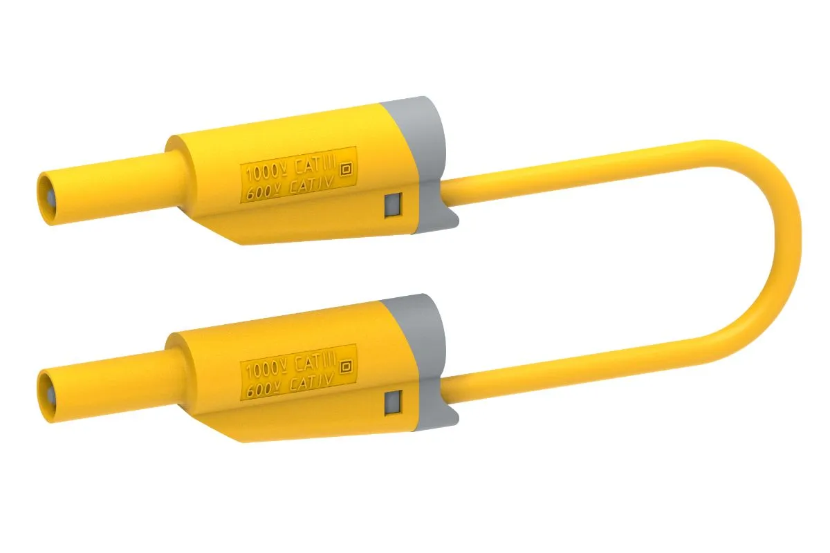 Cavo per test Electro PJP, Maschio, 36A, 600V, col. Giallo, 2m