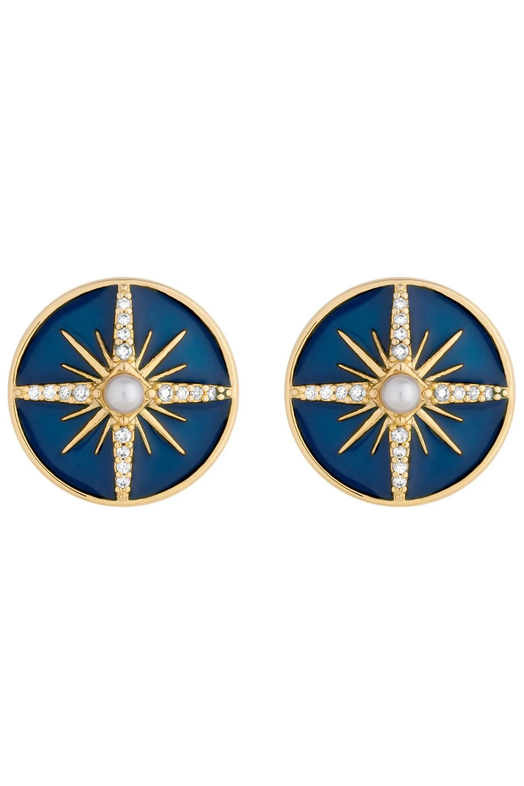 Celestial - Orecchini a bottone Jon Richard con zirconia cubica