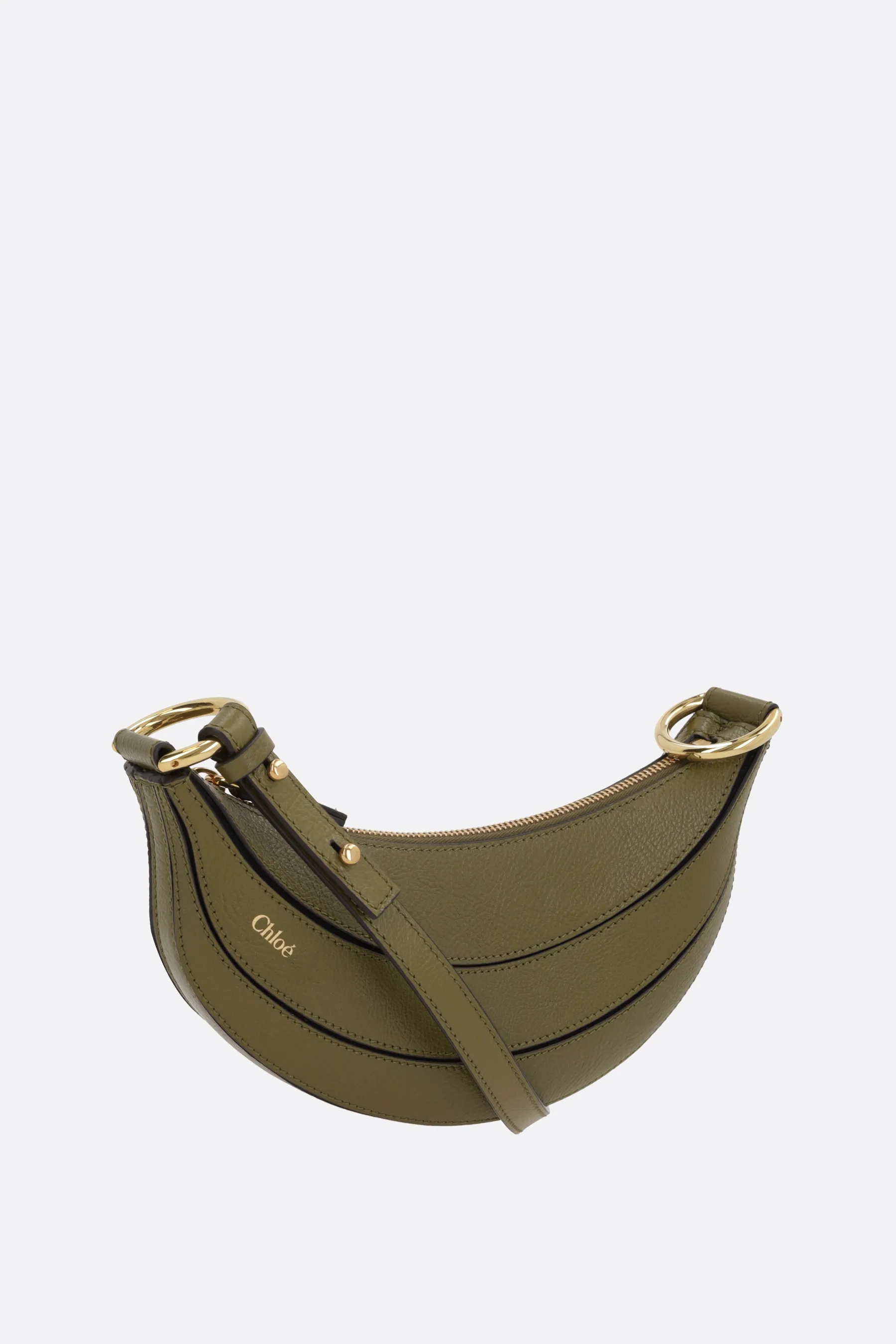  CHLOÉ borsa a spalla Banana in pelle martellata 