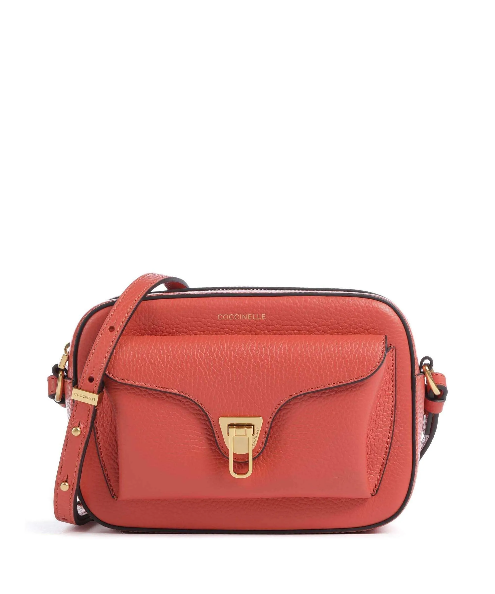  Coccinelle Beat Soft Borsa a tracolla pelle di vacchetta grana corallo  