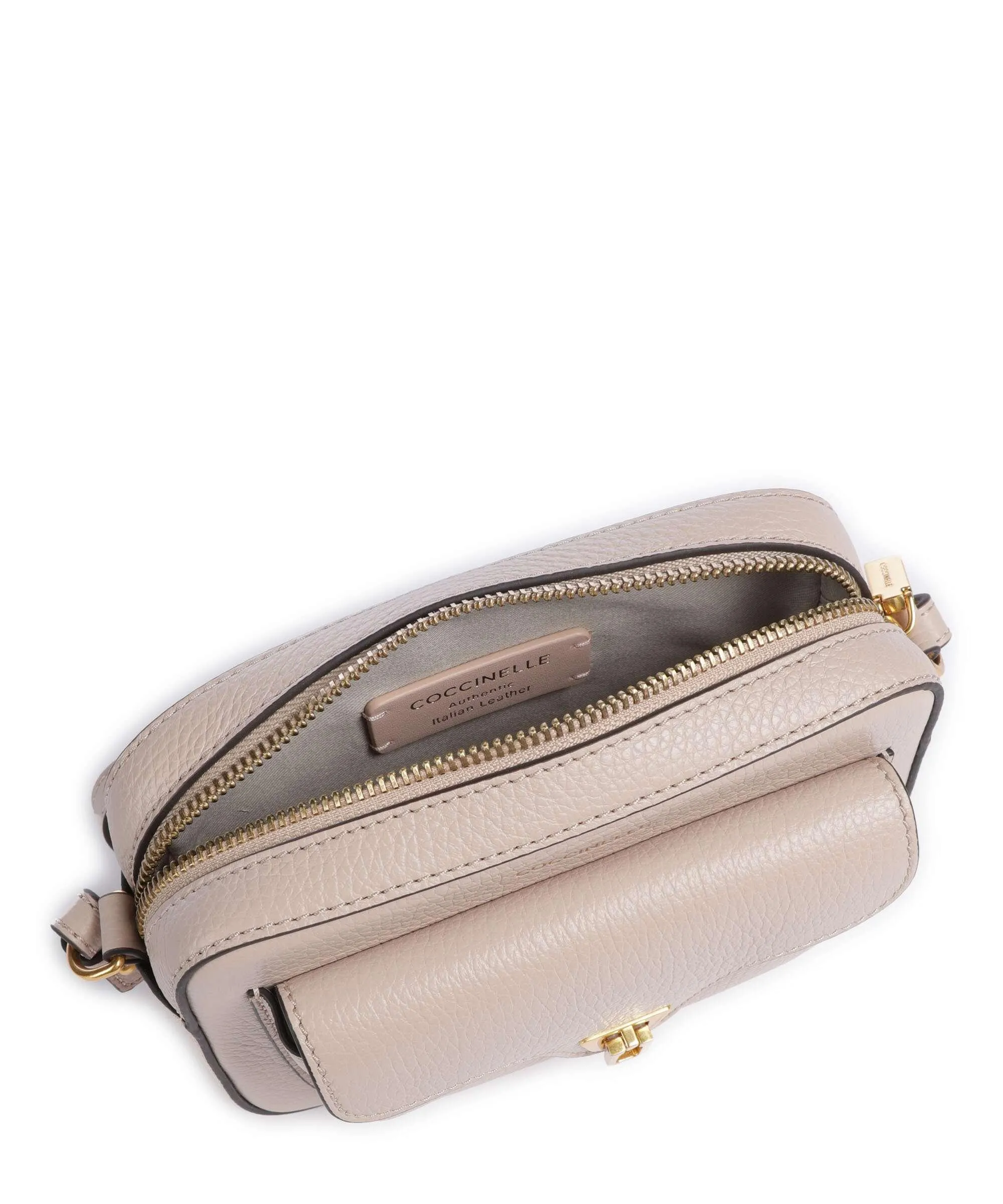  Coccinelle Beat Soft Borsa a tracolla pelle di vacchetta grana nude  
