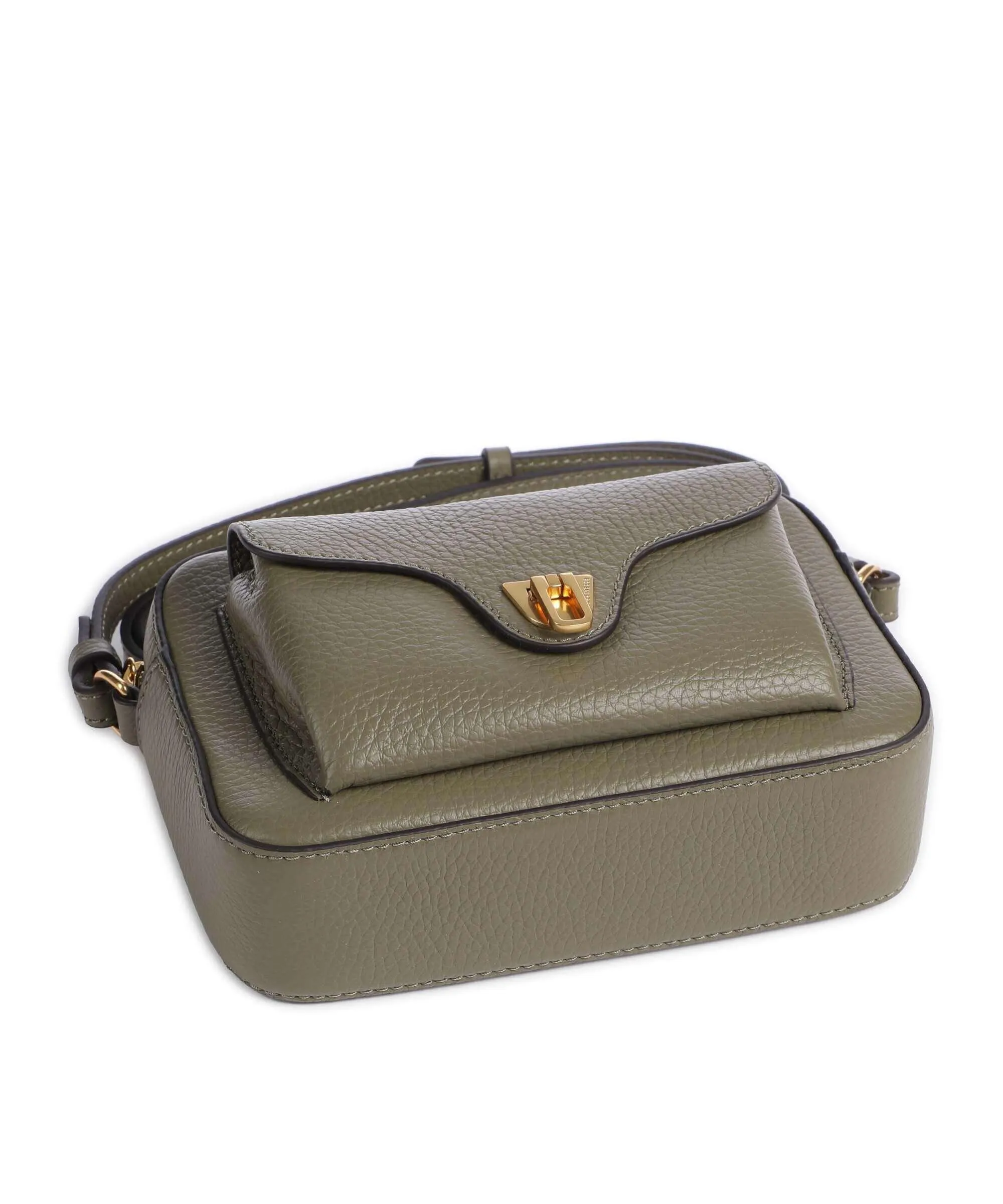  Coccinelle Beat Soft Borsa a tracolla pelle di vacchetta grana verde-oliva  