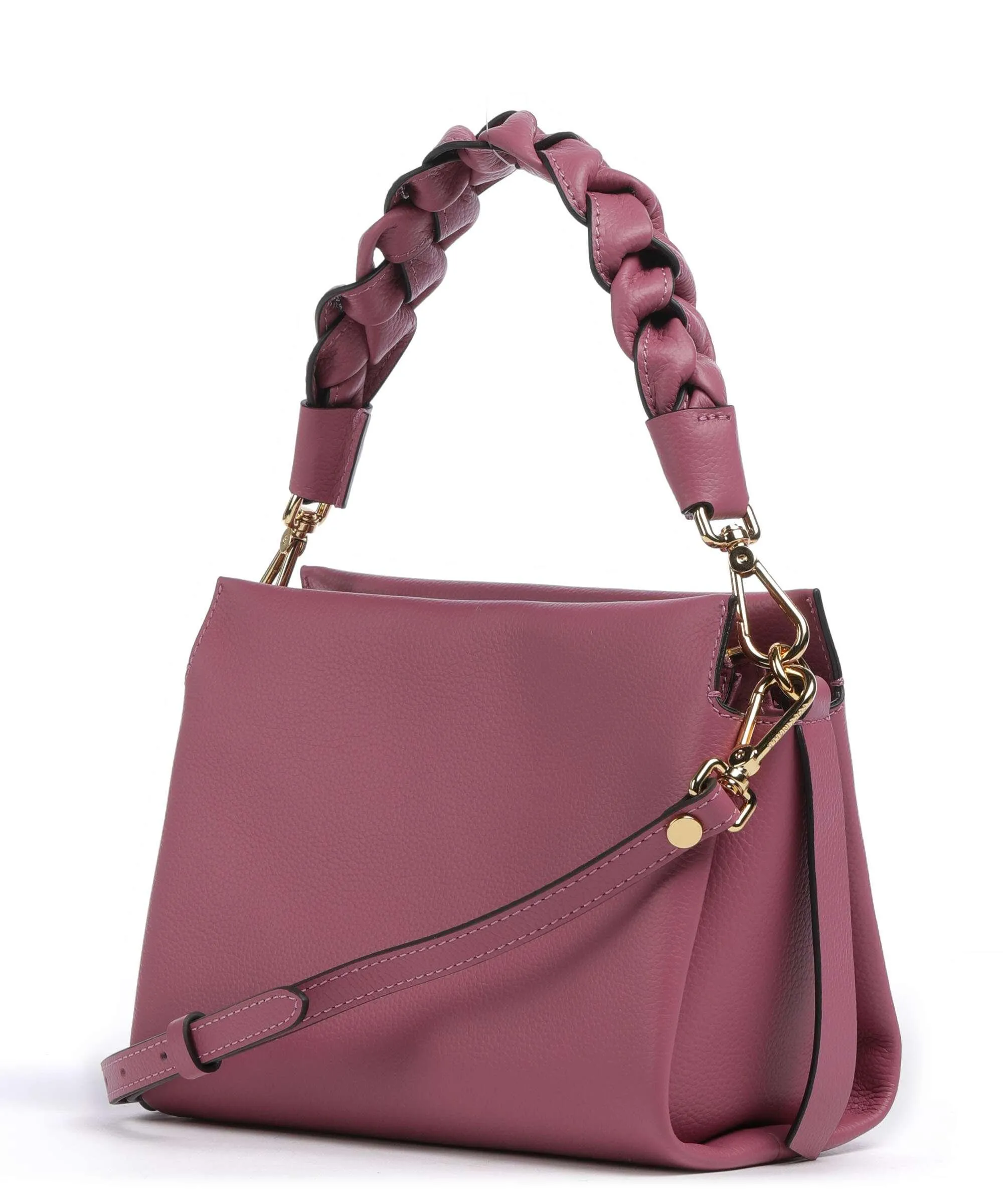  Coccinelle Boheme Grana Double Borsa a mano pelle granulata viola  