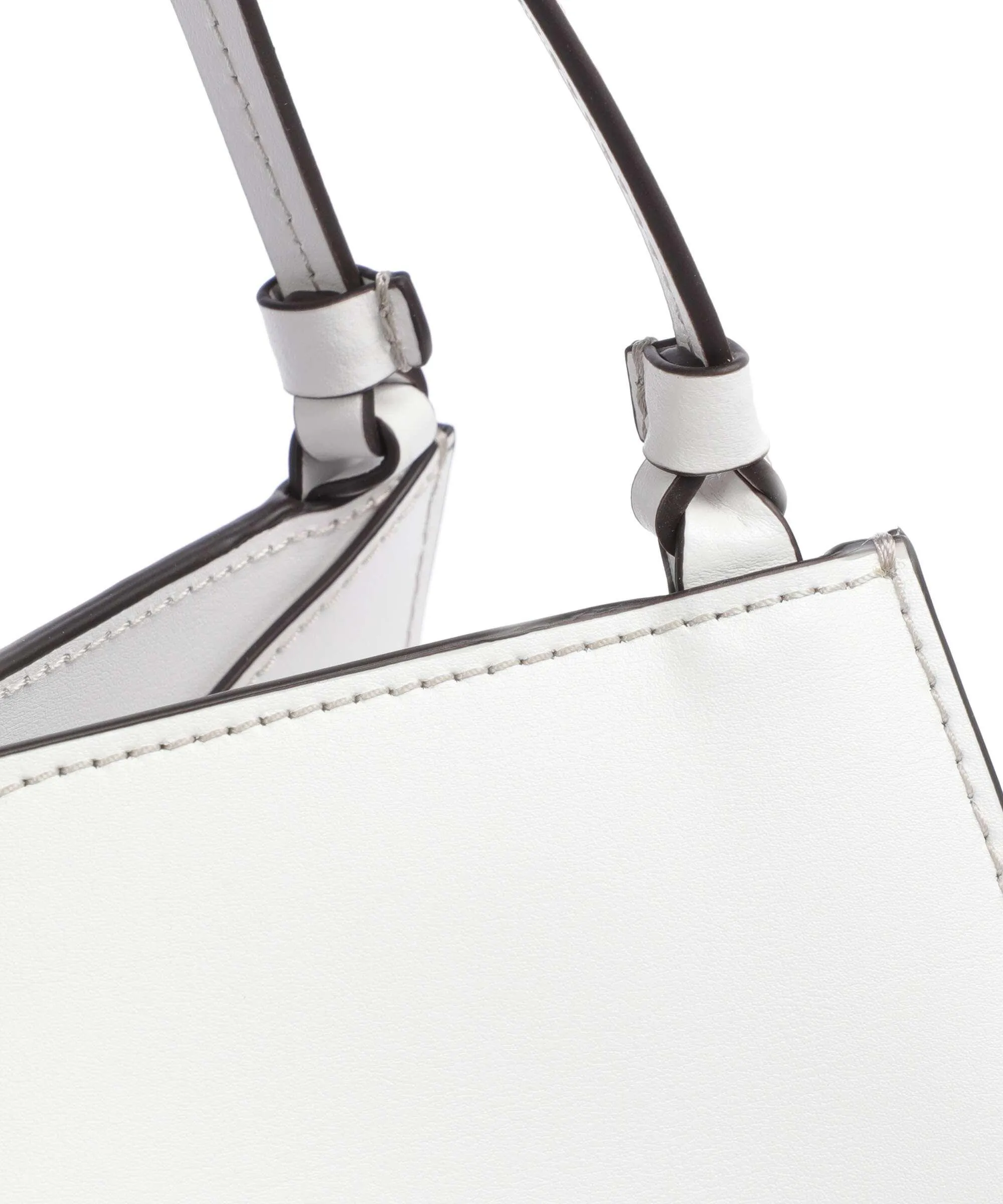  Coccinelle Roundabout Eco Cowhide Borsa a secchiello pelle a grana fine bianco  