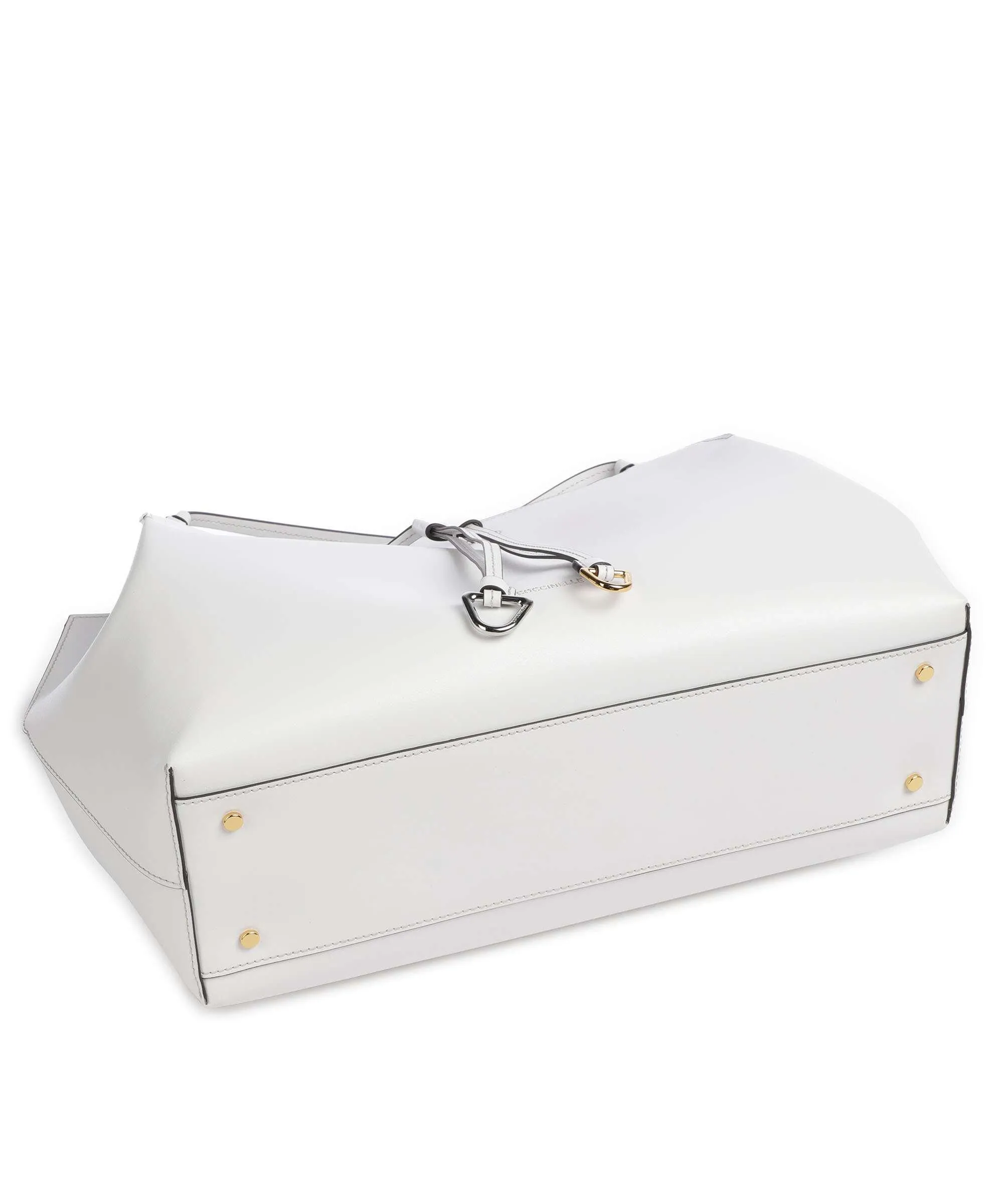  Coccinelle Roundabout Eco Cowhide Borsa a secchiello pelle a grana fine bianco  