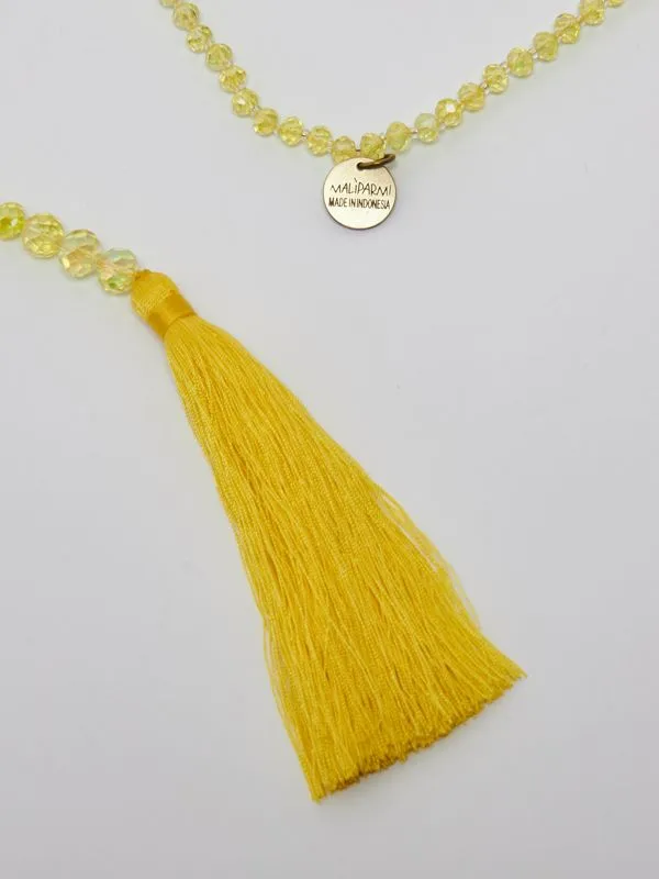 Collana donna Maliparmi con nappina Giallo
