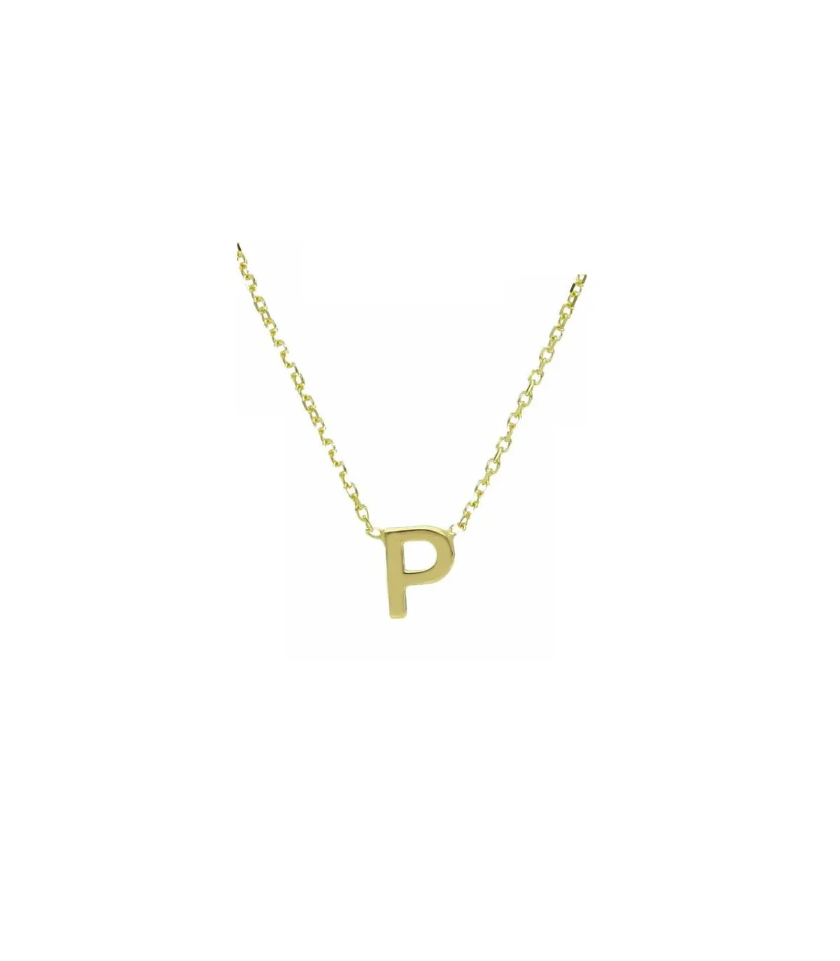 Collana Donna Raggi Lettera P Oro Giallo 9kt