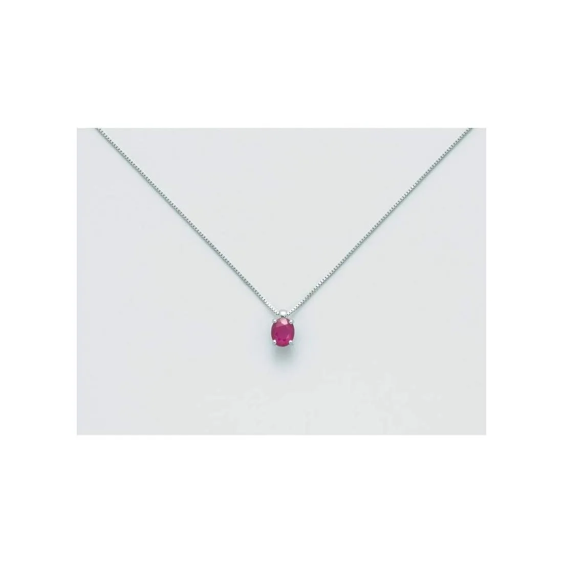 COLLANA MILUNA RUBINO In Oro Bianco 18 KT 750%/1000 CLD4275