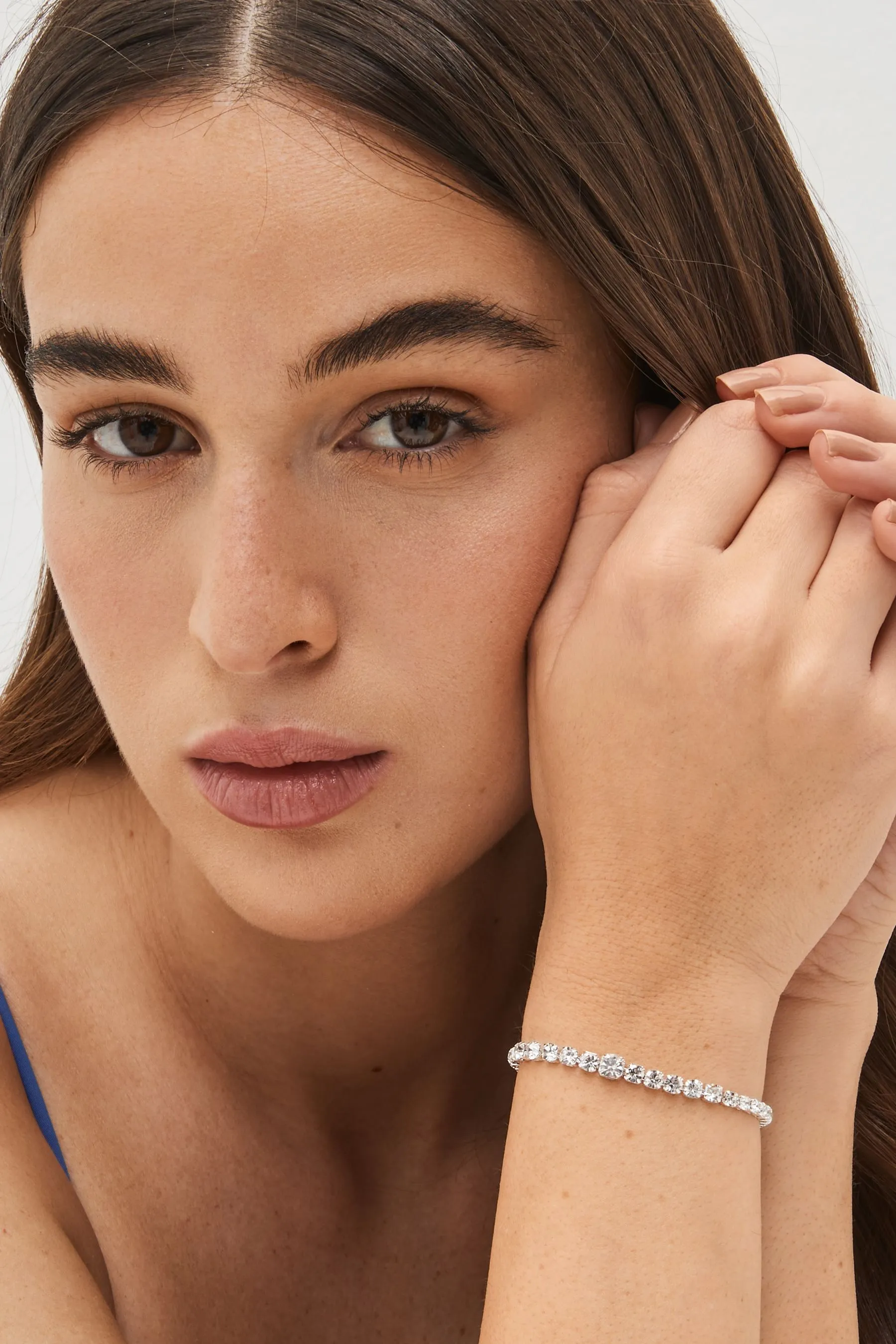Colore argento  - Bracciale luccicante in scala