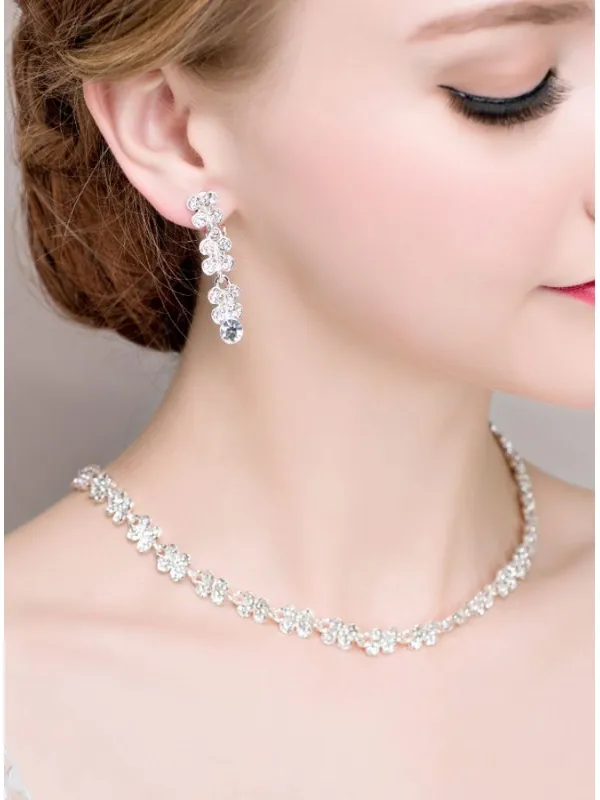 Completo di gioielli economici Sposa con Coroncina Orecchini e Collana
