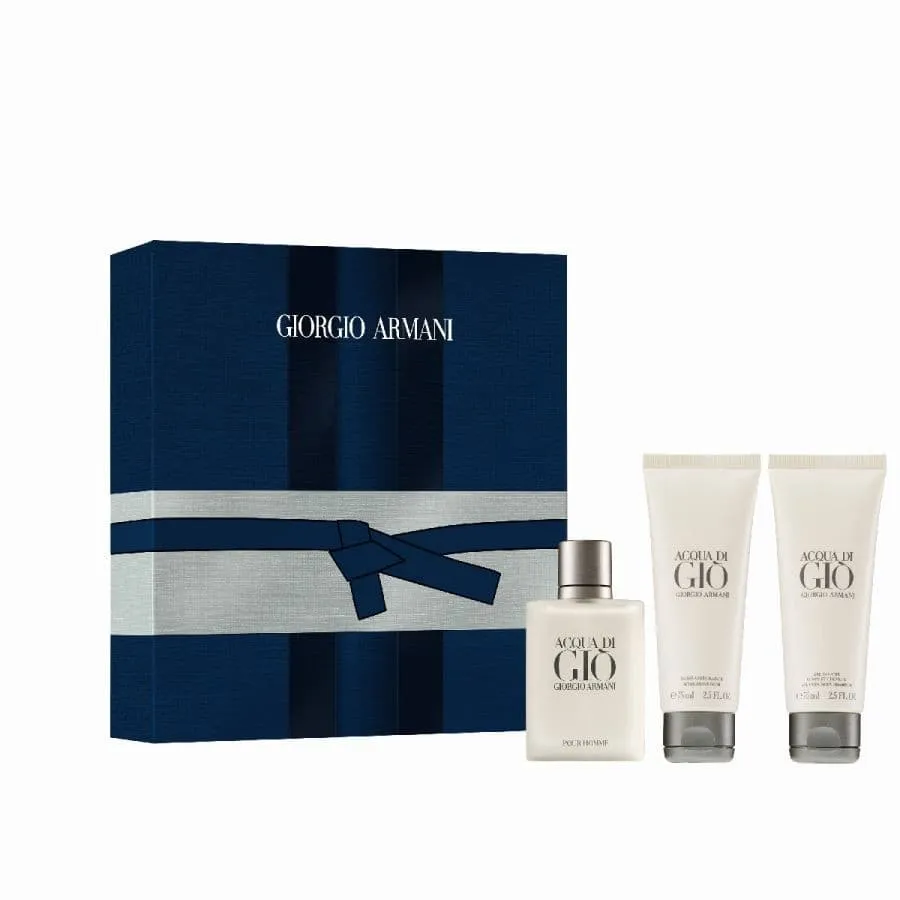 CONFEZIONE ARMANI ACQUA DI GI UOMO EDT 50ml + Gel Doccia + Balsamo Dopo Barba