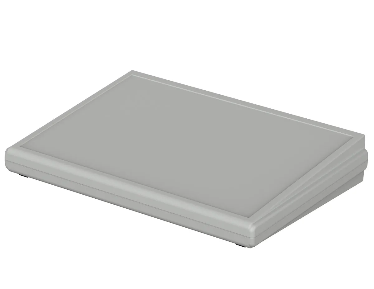 Contenitore per elettronica Bopla con frontale inclinato 195 x 275 x 48mm, in ABS, col. Grigio