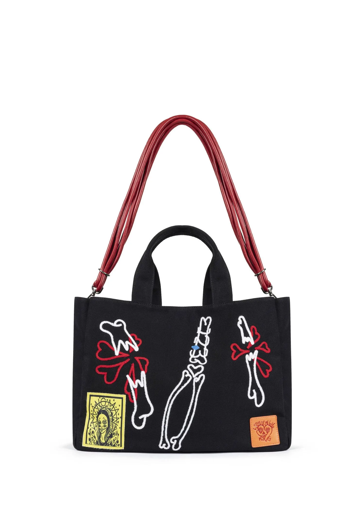 CONTRAST EMBROIDERED - Borsa a mano