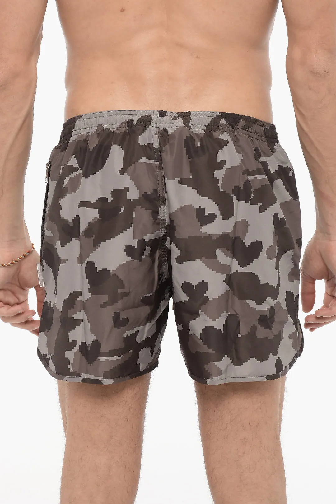 Costume da Bagno Boxer Slim Fit con Motivo Camouflage