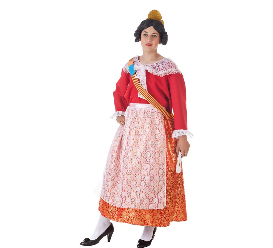Costume Fallera Mayor rosso per uomo
