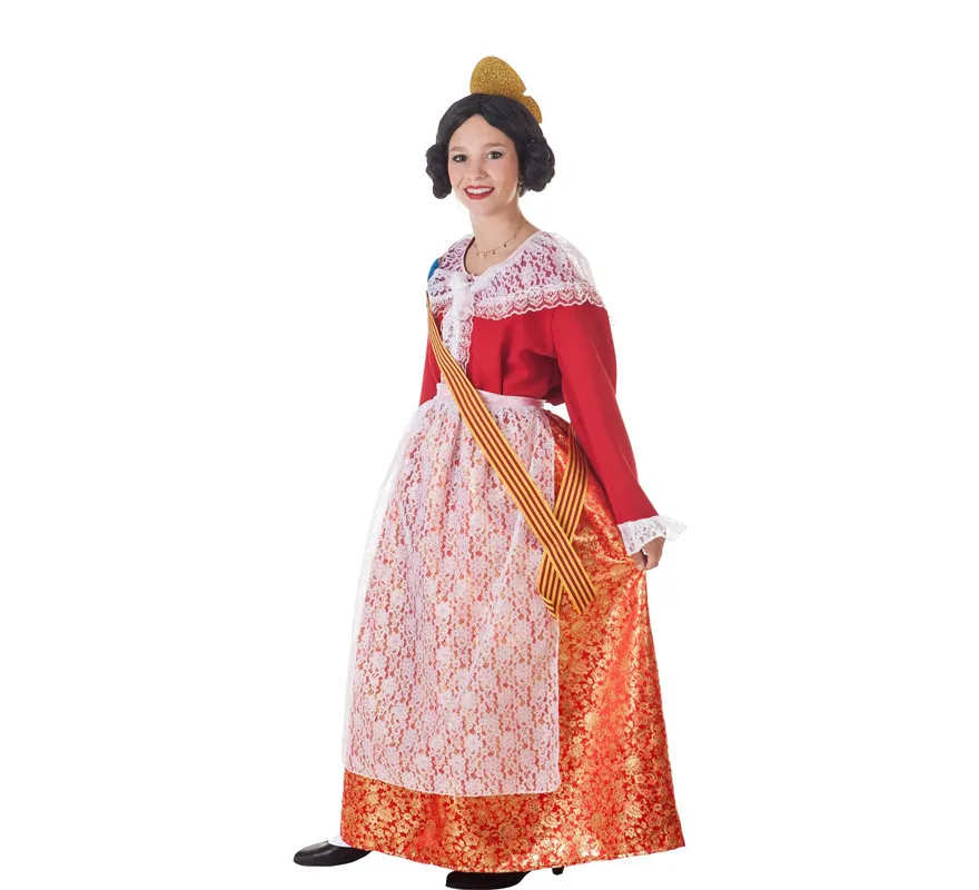 Costume Fallera Mayor rosso per uomo