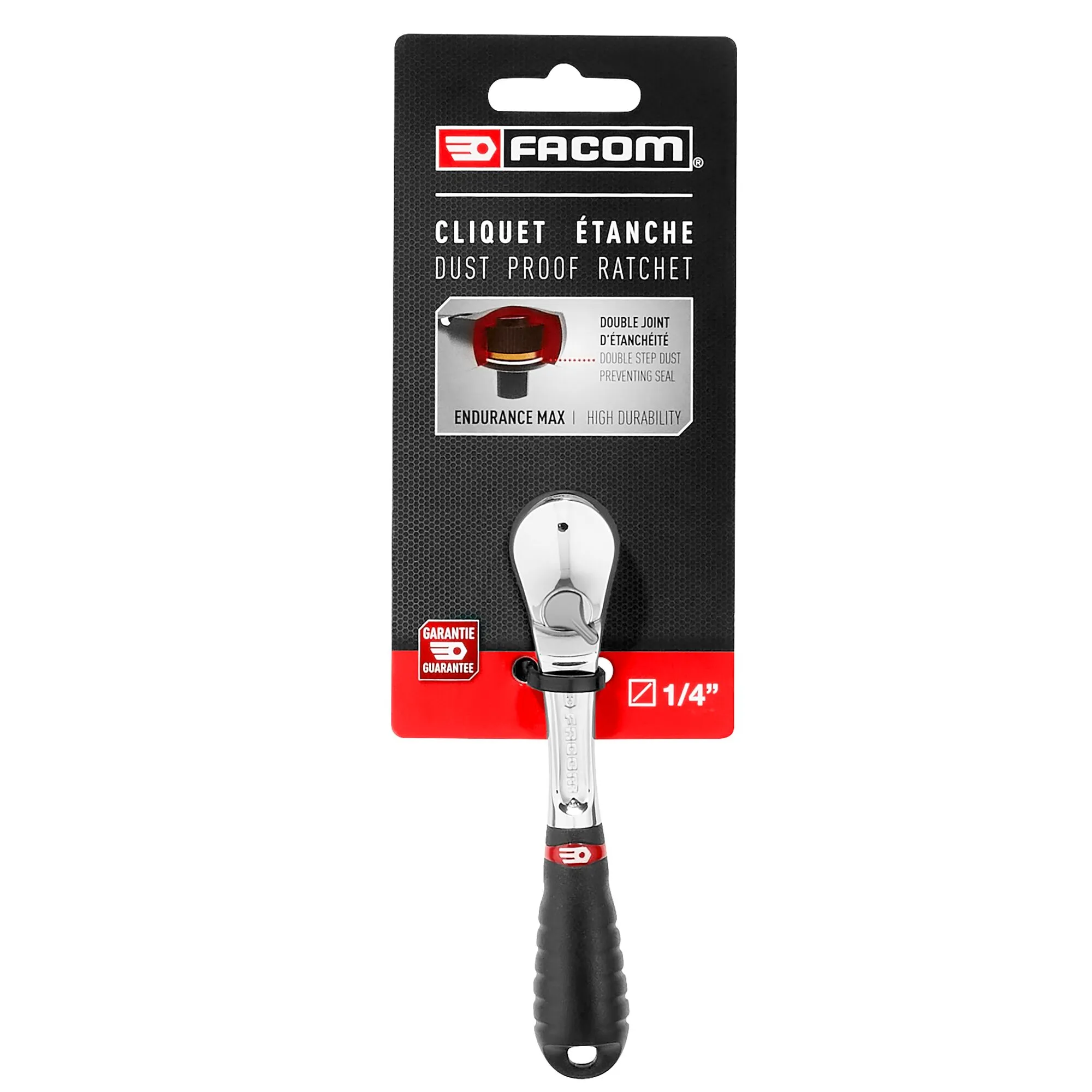 Cricco Facom, guida Quadrata da 1/4 poll., L. 121 mm