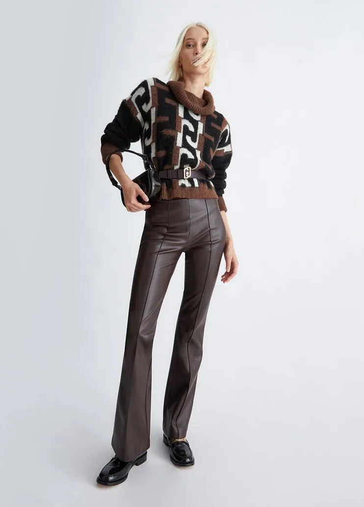 Dolcevita con logo jacquard liu jo