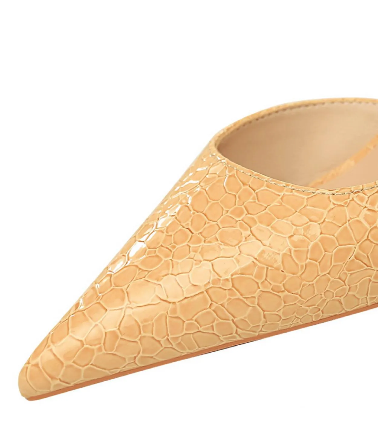 Décolleté con tacco alto in pelle con tacco a spillo in pelle Scarpe dorate Donna 2023 2023 Donna