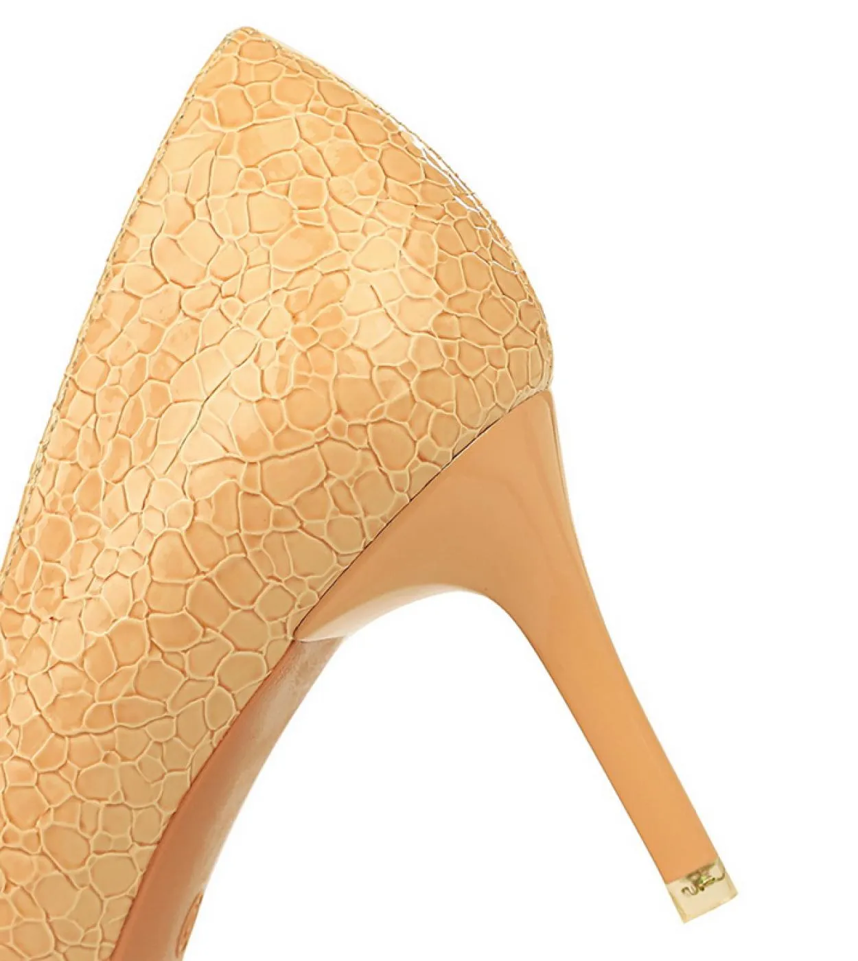 Décolleté con tacco alto in pelle con tacco a spillo in pelle Scarpe dorate Donna 2023 2023 Donna