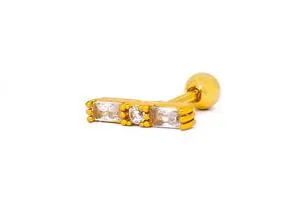 Eleganti mini orecchini, colore oro