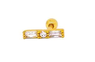 Eleganti mini orecchini, colore oro