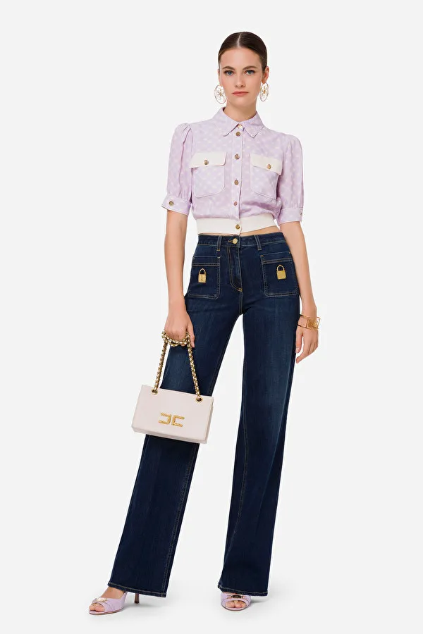 ELISABETTA FRANCHI Camicia crop