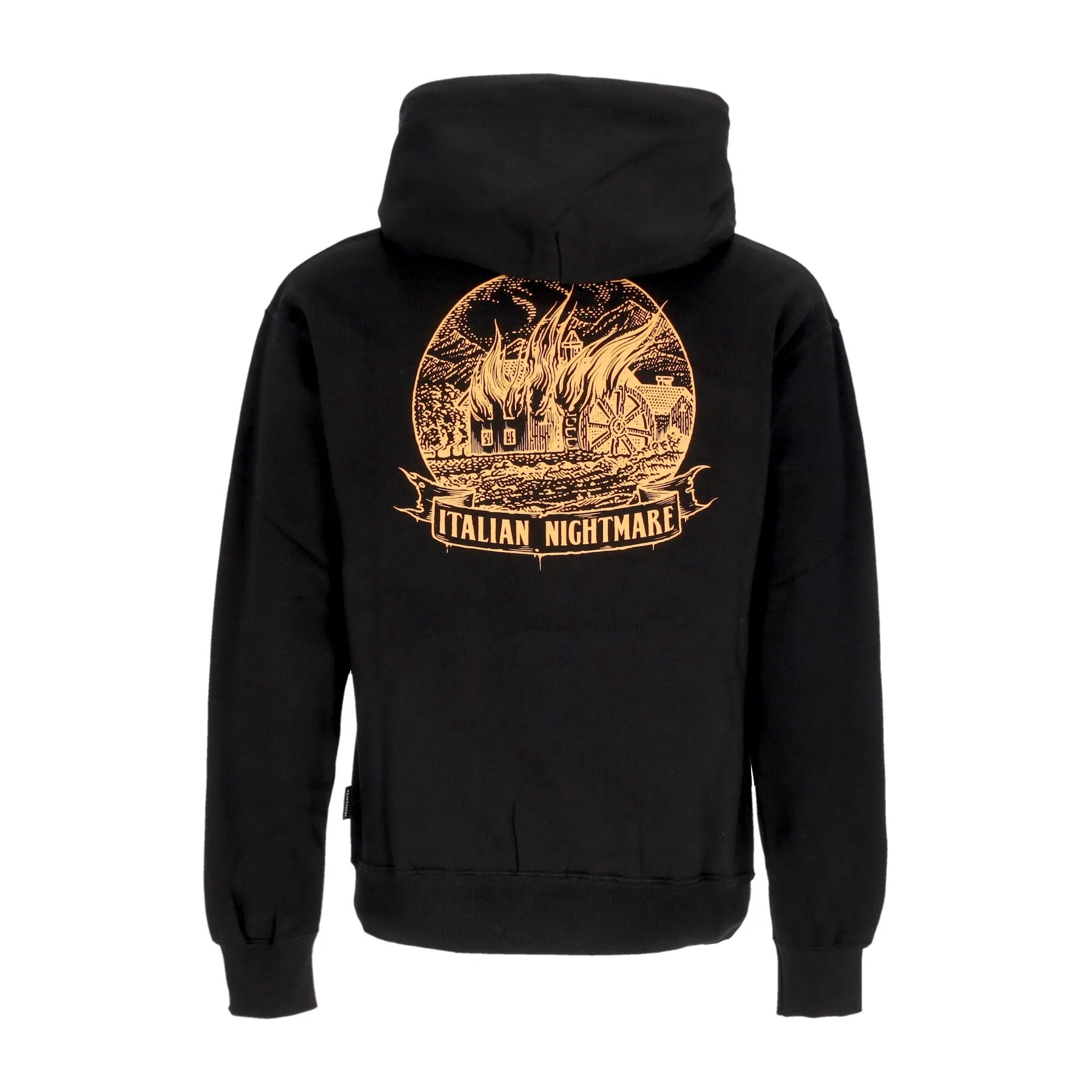 Felpa Cappuccio Uomo Burn Hoodie Black
