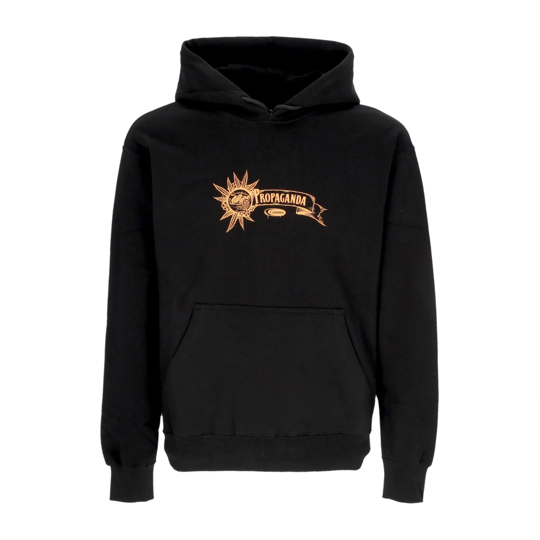 Felpa Cappuccio Uomo Burn Hoodie Black