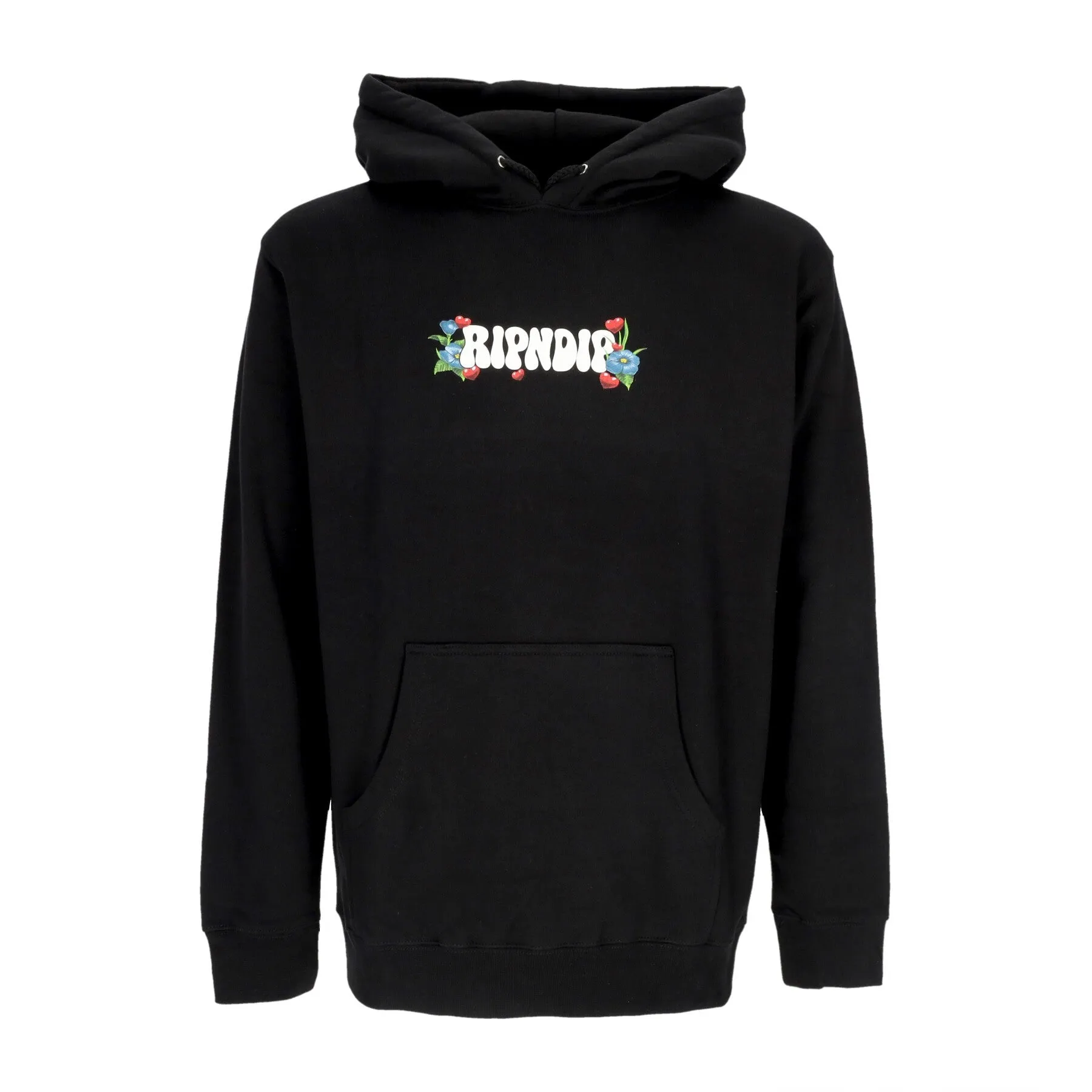 Felpa Cappuccio Uomo Peace Love Hoodie Black
