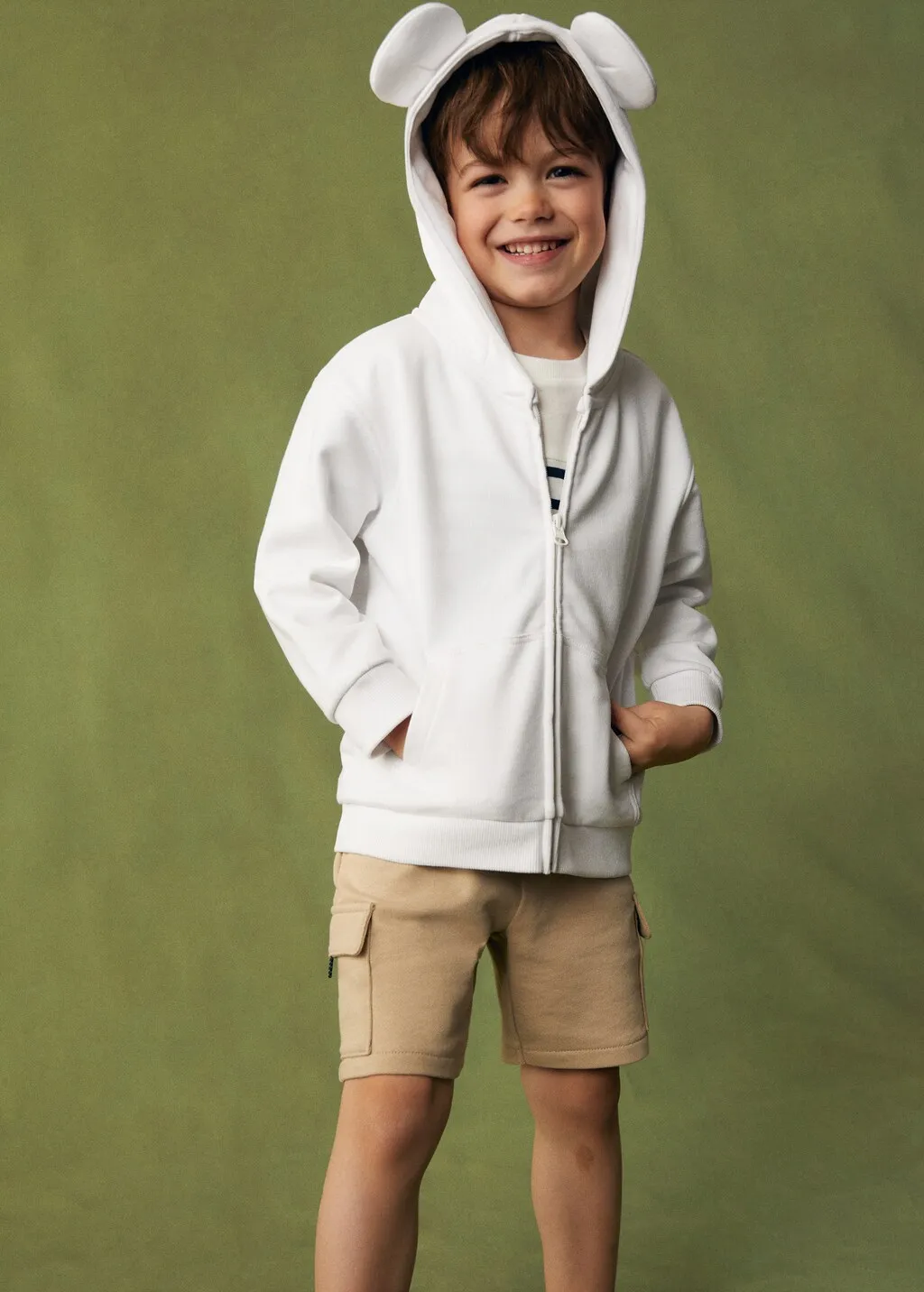 Felpa cappuccio zip