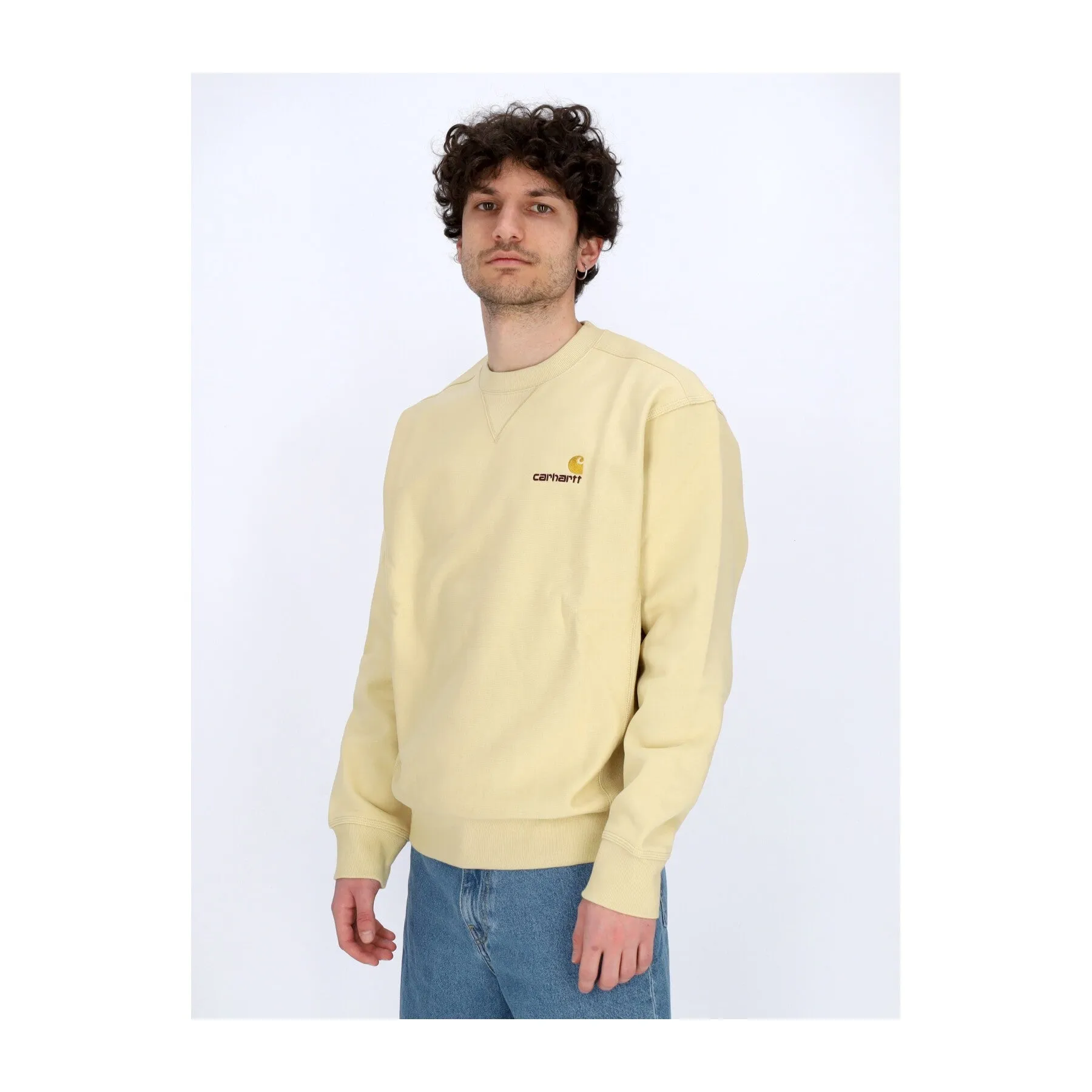 Felpa Girocollo Uomo American Script Sweat Rattan