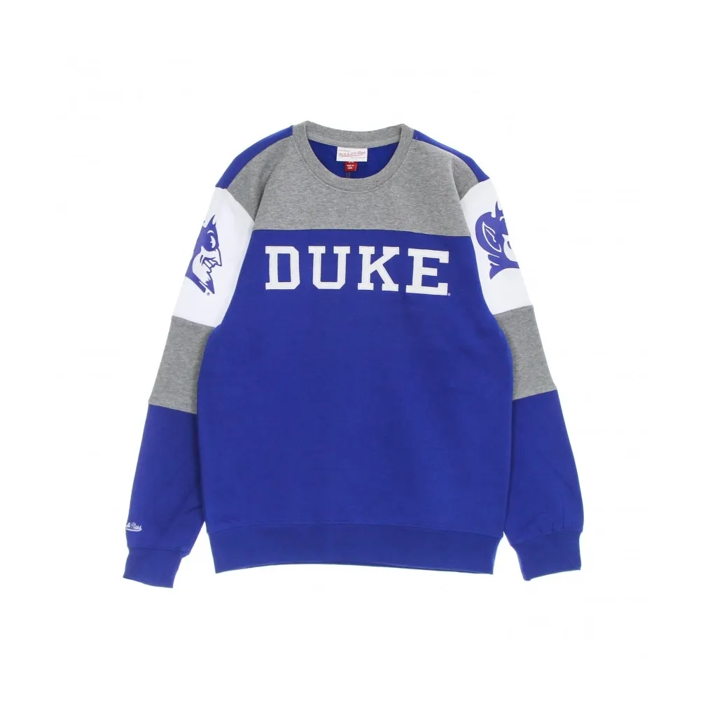felpa girocollo uomo ncaa perfect season crew fleece overtime dukblu ROYAL/GREY