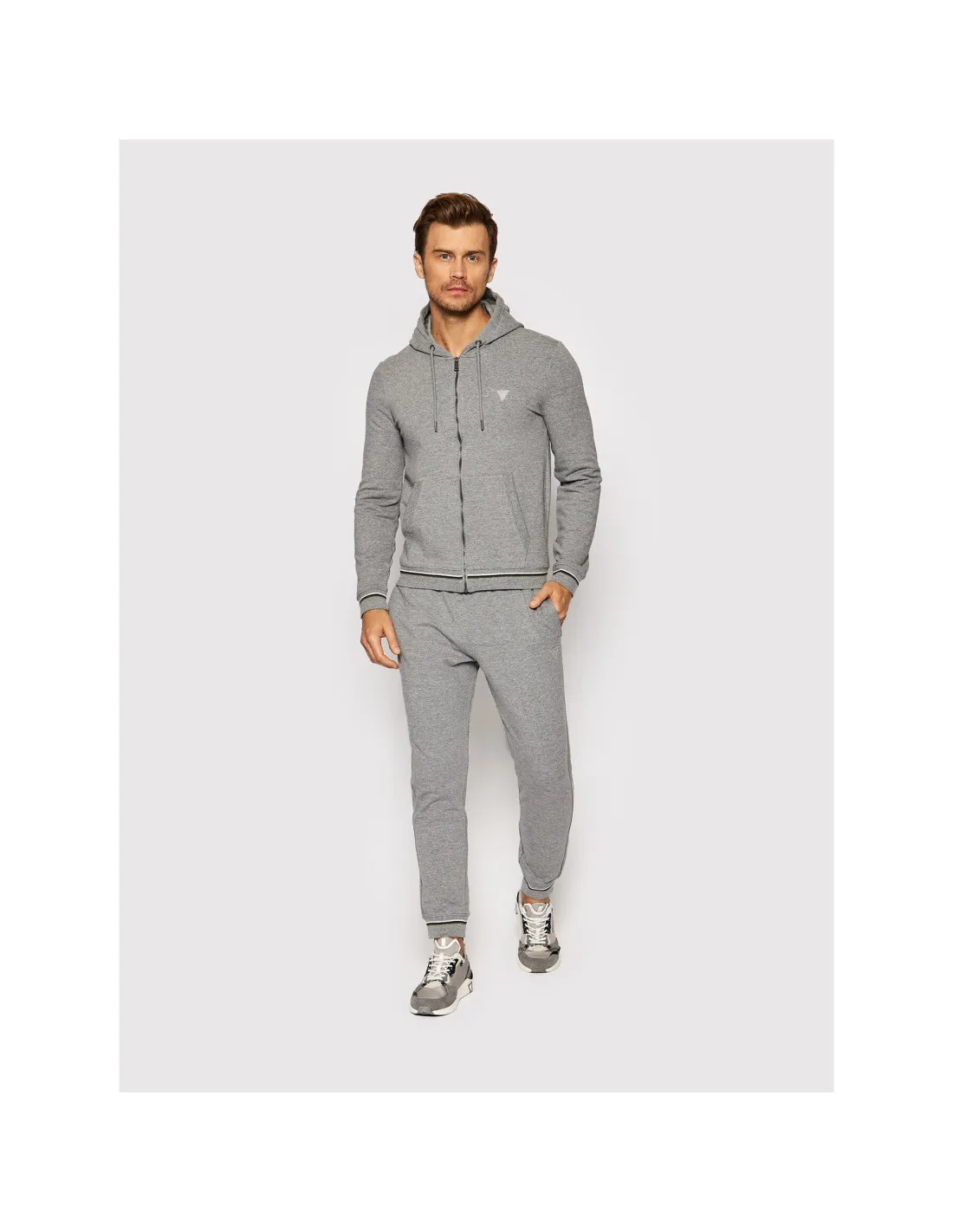 Felpa nera uomo Brooks Hoodie Truck Guess
