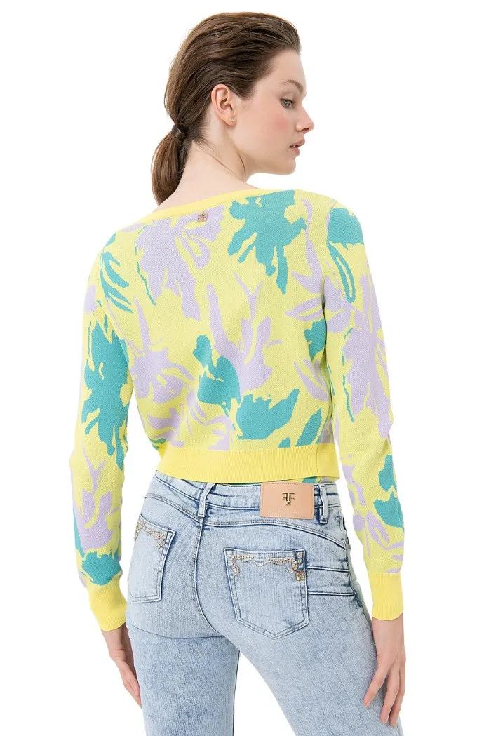 Fracomina cardigan regular con jacquard fr24st8012k416f8