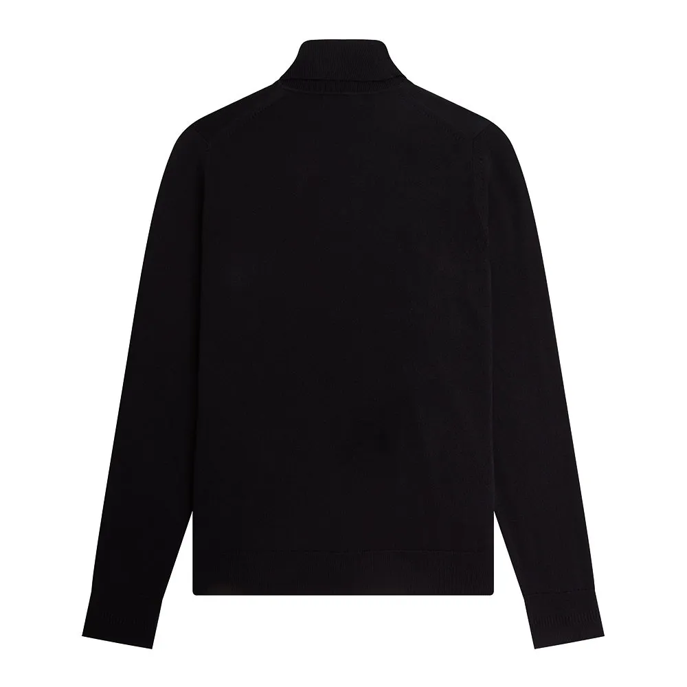 Fred Perry Maglia Dolcevita Logo Nero Uomo