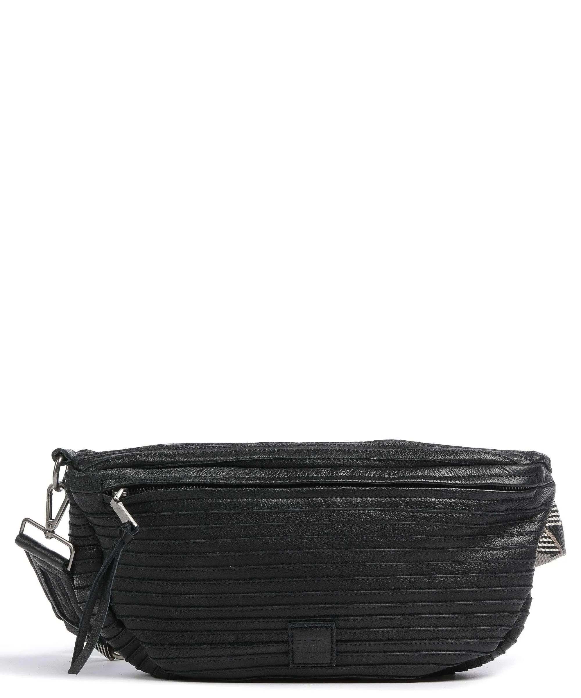  FredsBruder Enna Borsa sling pelle granulata nero  