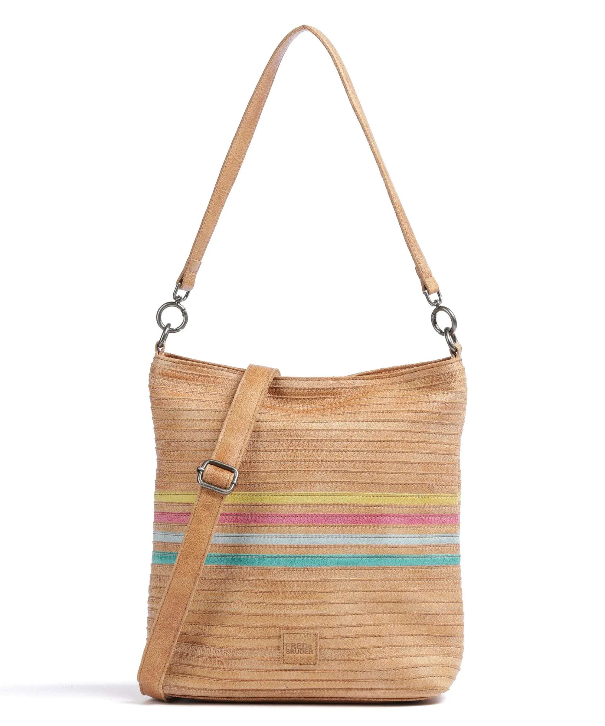  FredsBruder Good Mood Borsa hobo pelle granulata marrone chiaro  