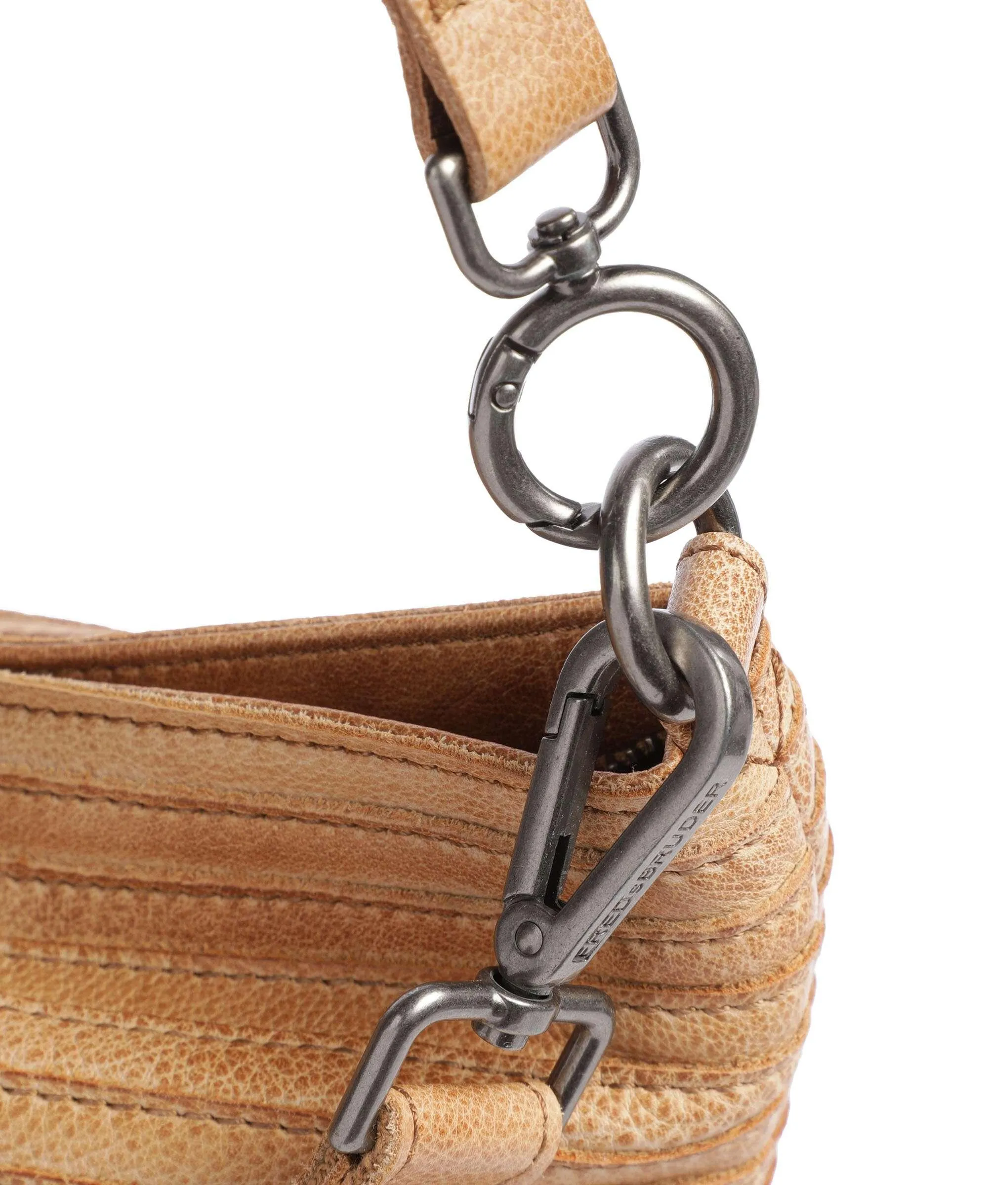  FredsBruder Good Mood Borsa hobo pelle granulata marrone chiaro  