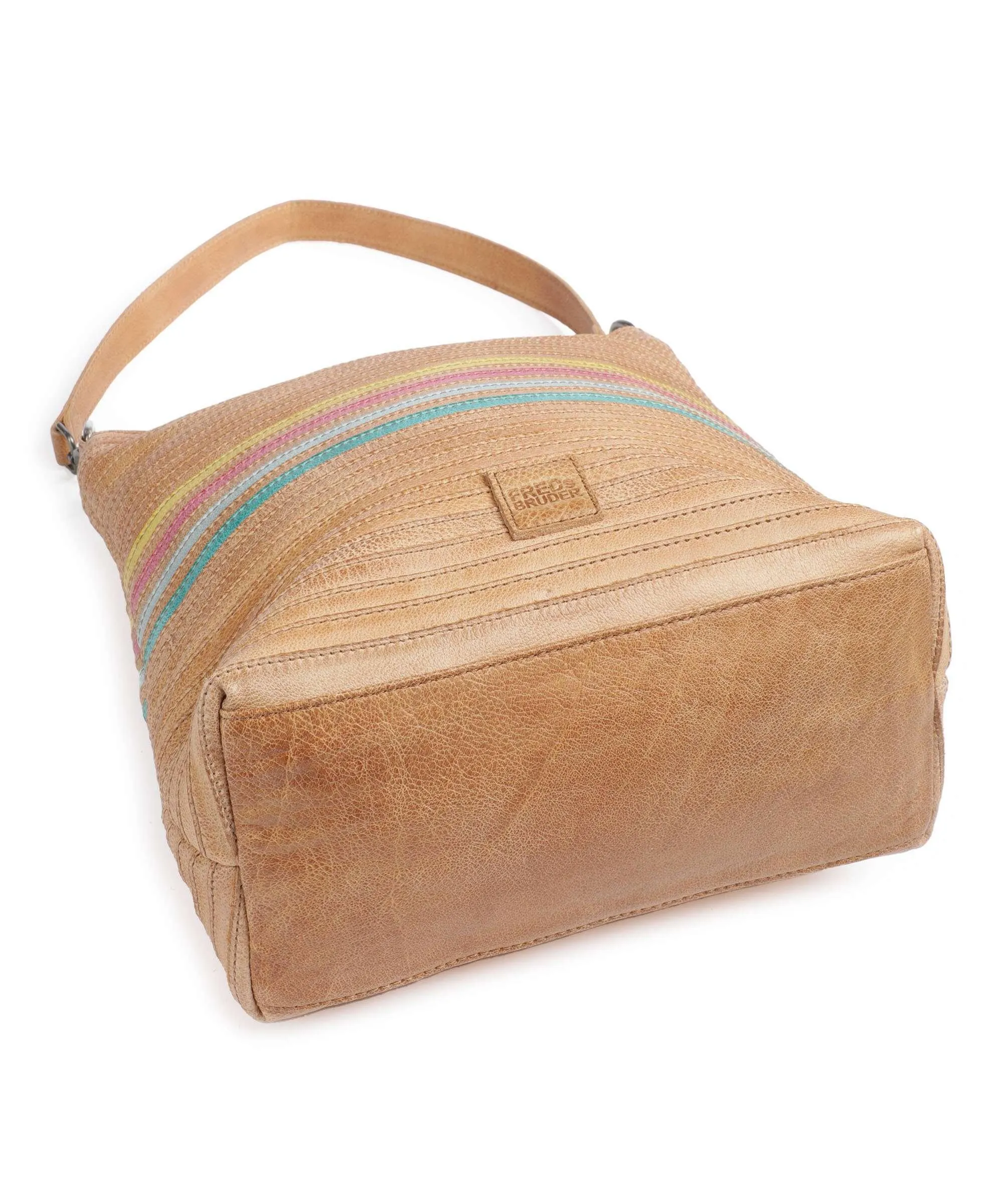  FredsBruder Good Mood Borsa hobo pelle granulata marrone chiaro  