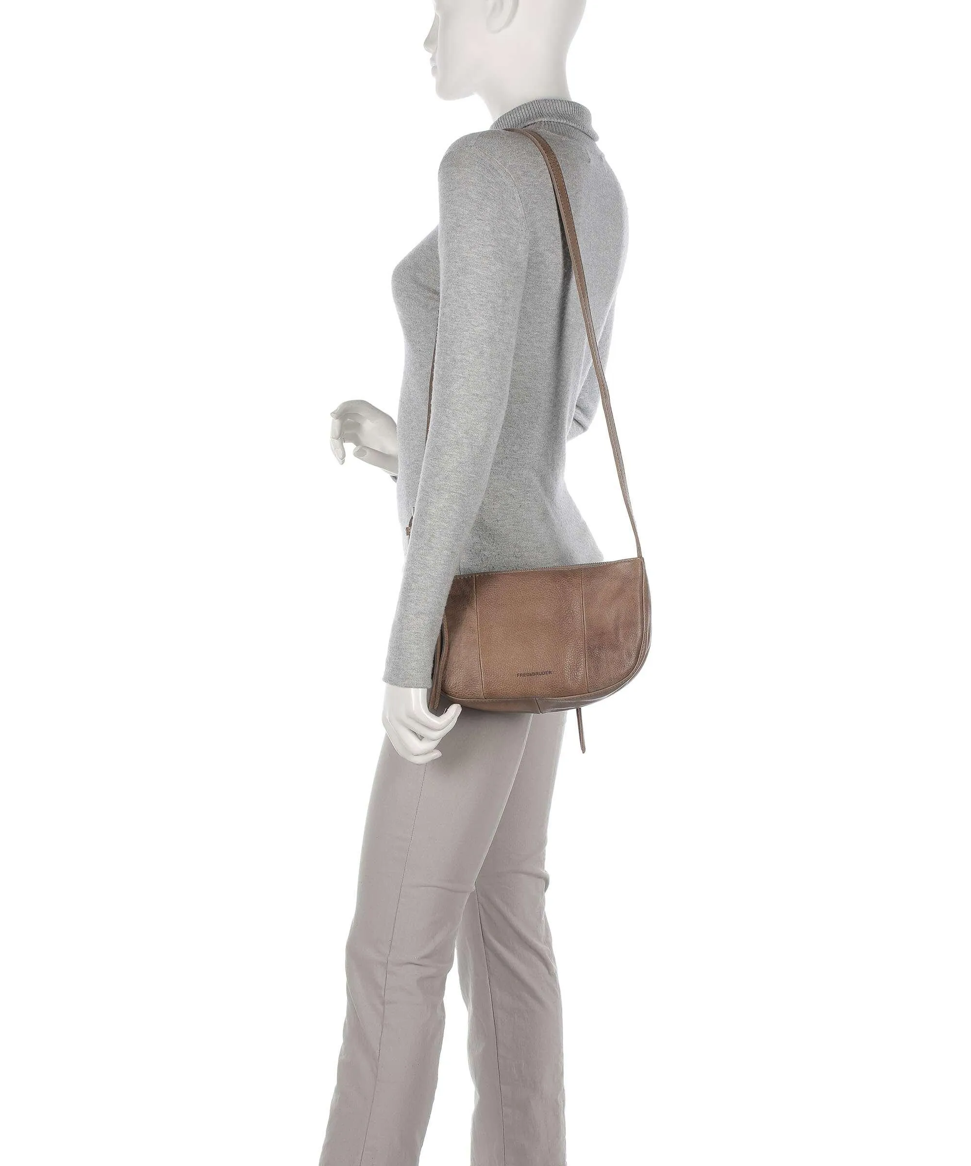  FredsBruder Mia Borsa a tracolla pelle granulata taupe  