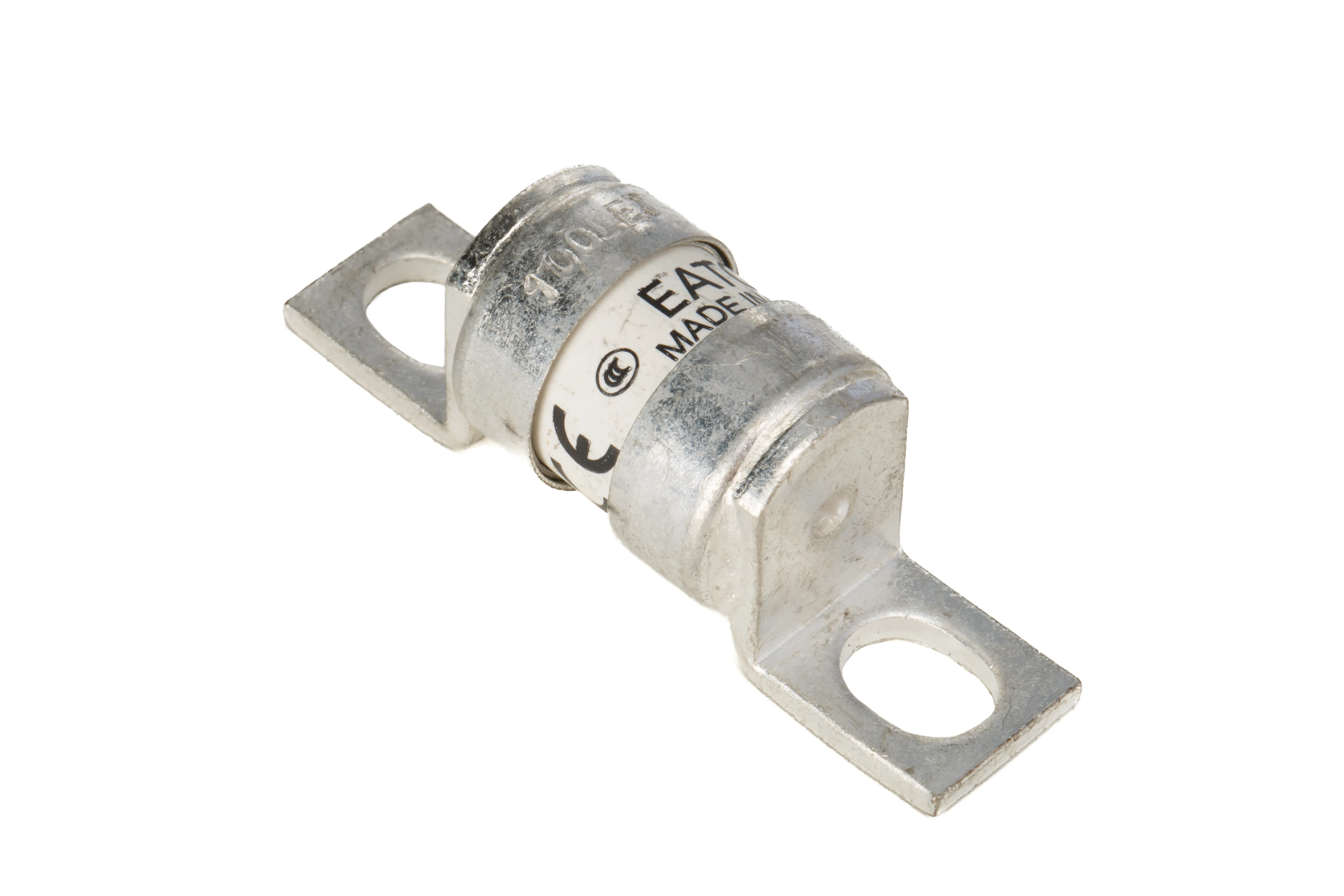 Fusibile a standard britannico, Eaton, 100A, fusibile LET con velocità FF, standard BS 88, IEC 269-4, fori di fissaggio