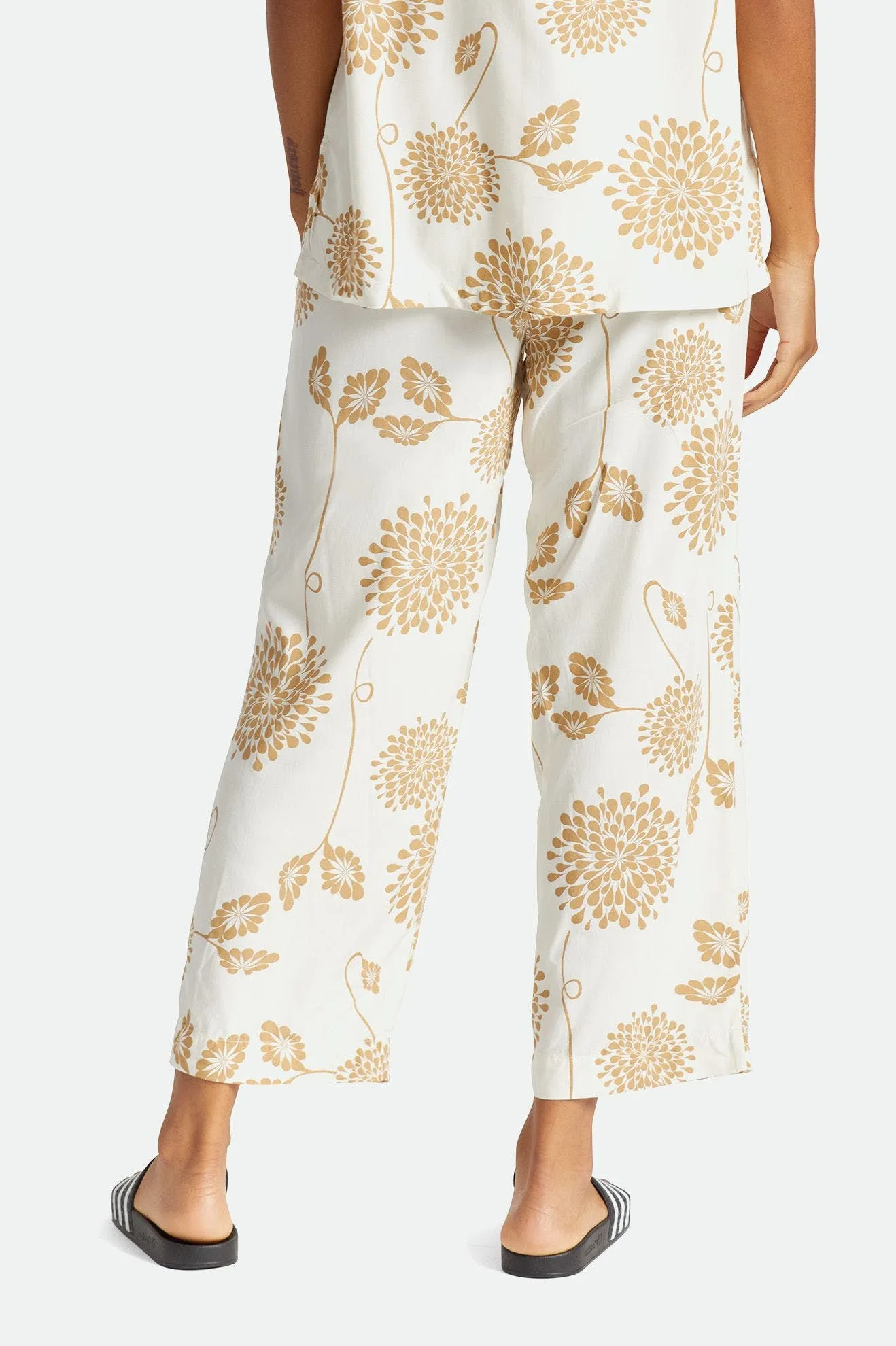 GARDEN FLORAL CROP PANT - DOVE