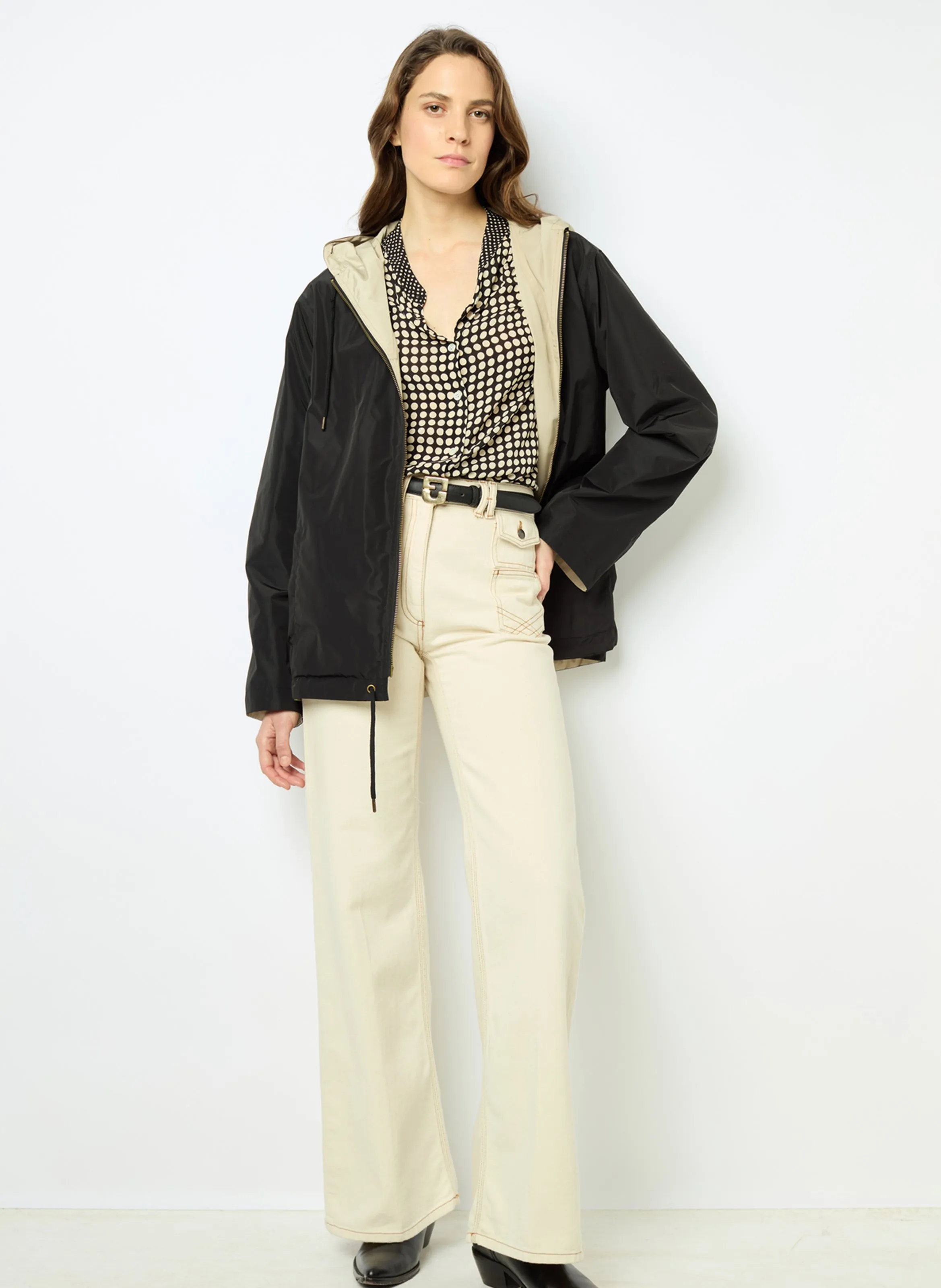  GERARD DAREL   TIPHAINE - Parka corta reversibile con cappuccio | Nero