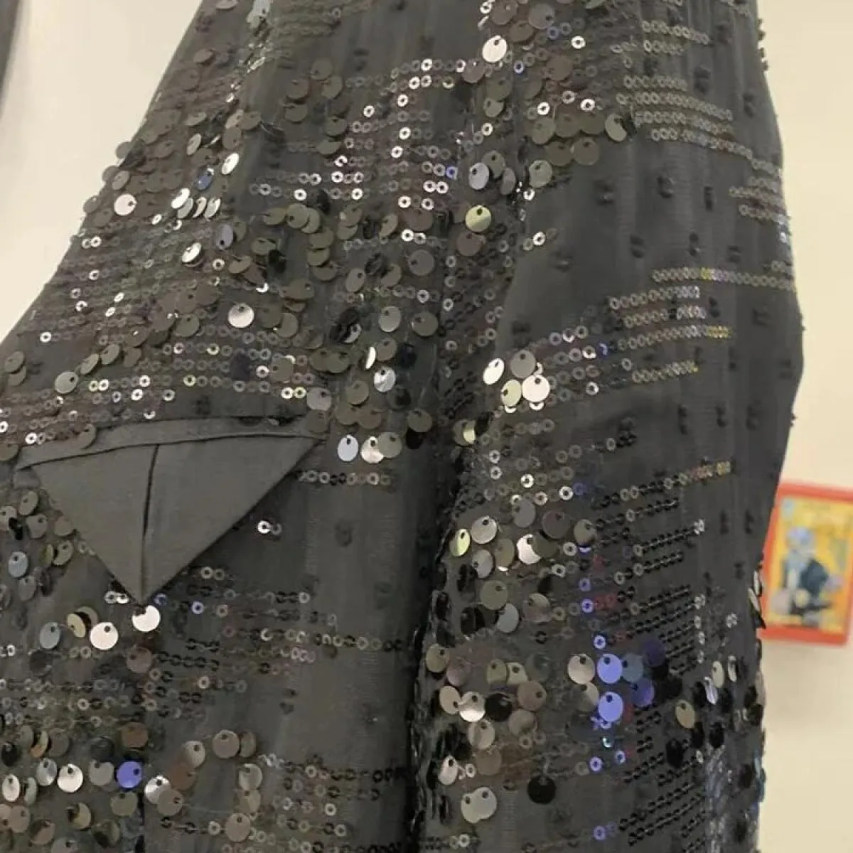 Giacca blazer con paillettes a maniche lunghe con scollo a V da donna della più recente giacca da stilista del 2023 di High Stre